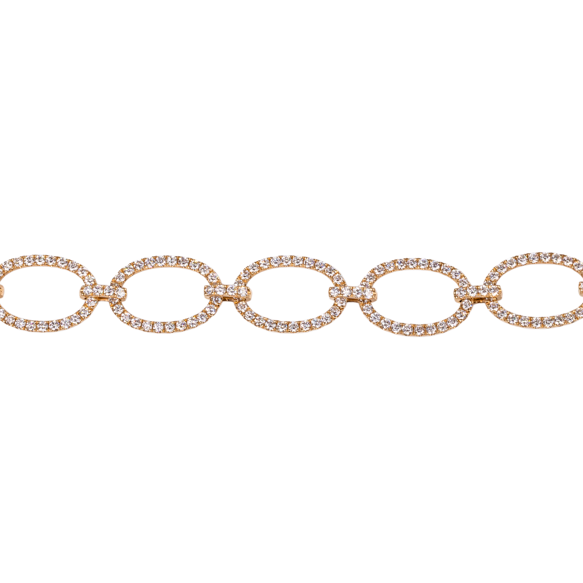 Elegant Oval Diamond Link Bracelet – Rocks With Soul