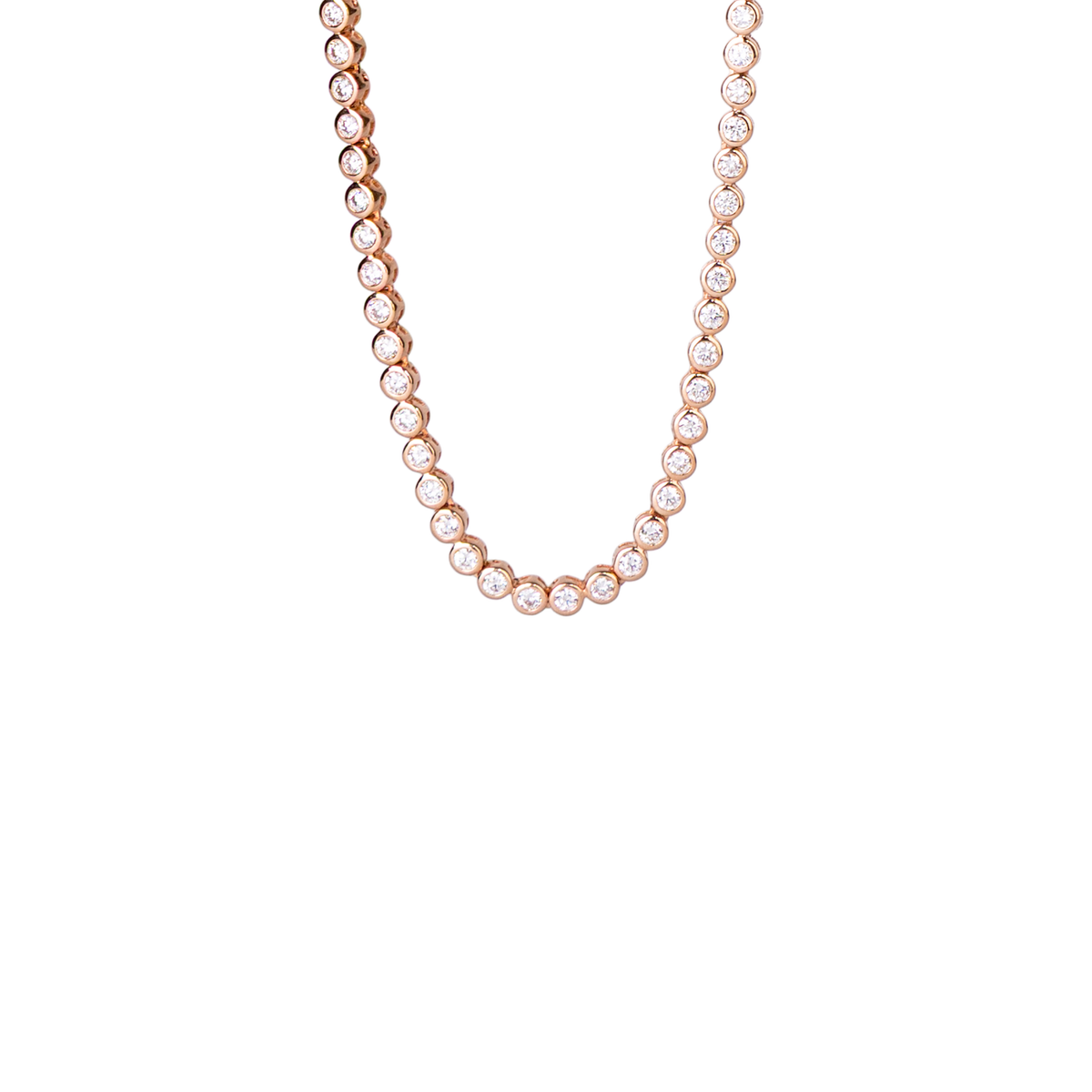 Bezel Set Diamond Tennis Necklace – Rocks With Soul