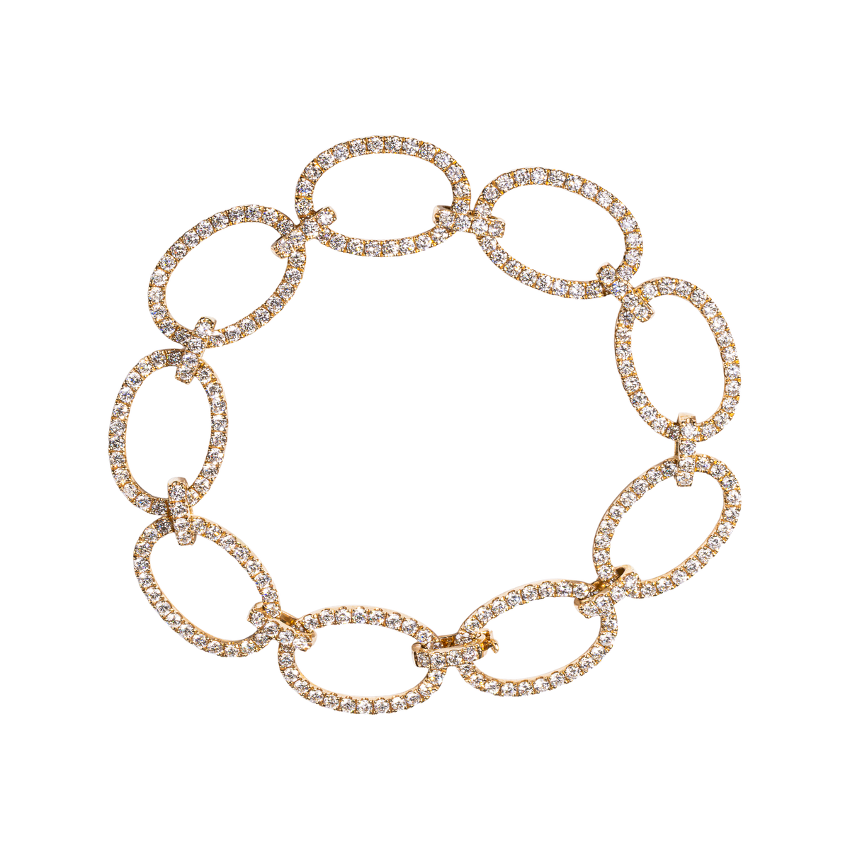 Elegant Oval Diamond Link Bracelet – Rocks With Soul
