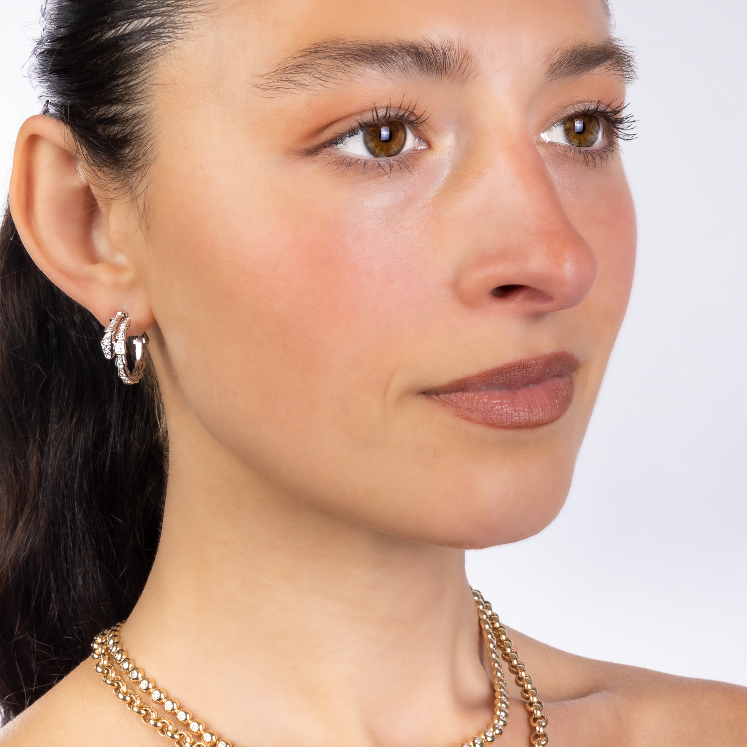 18k Diamond Snake Earrings