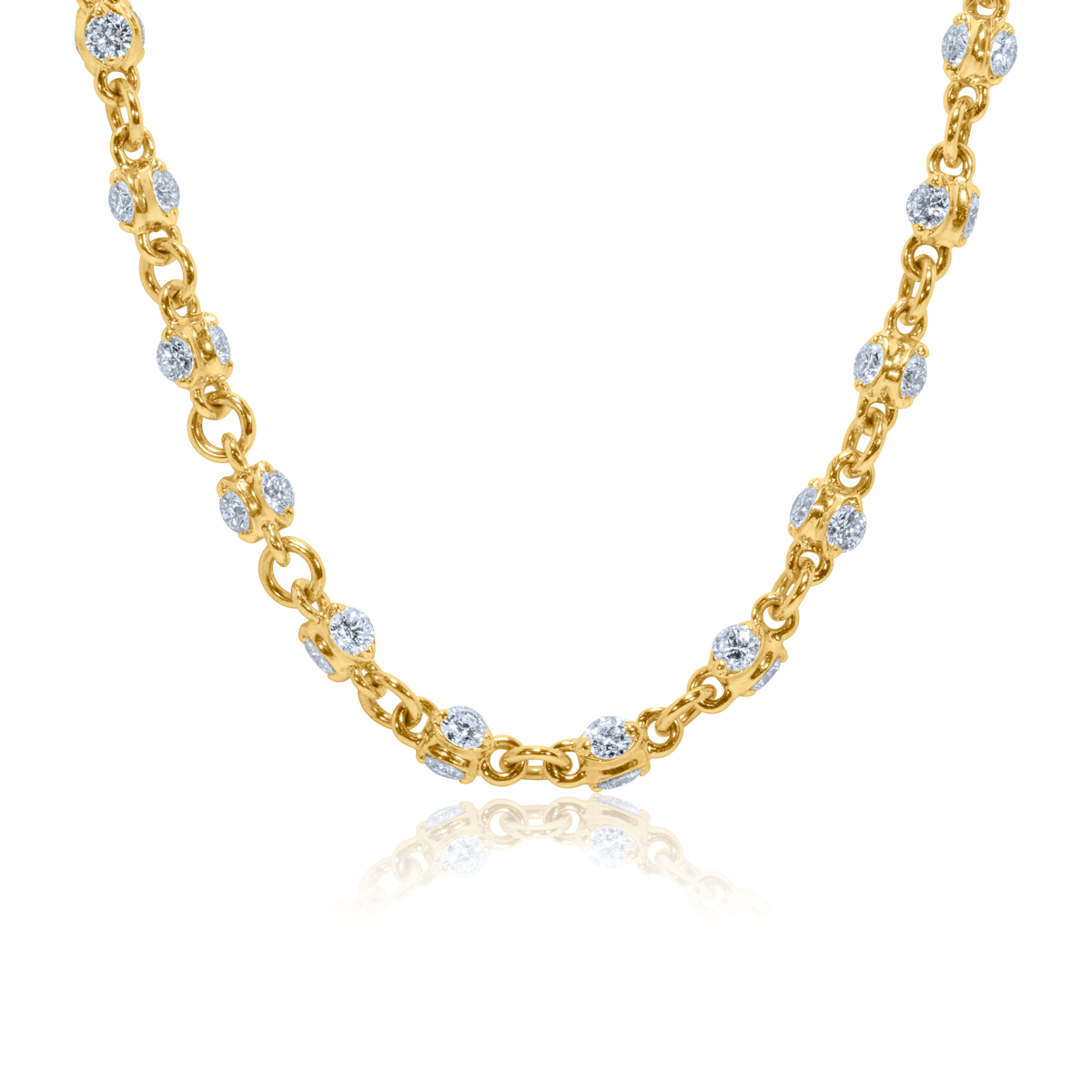 3-Sided Diamond Necklace
