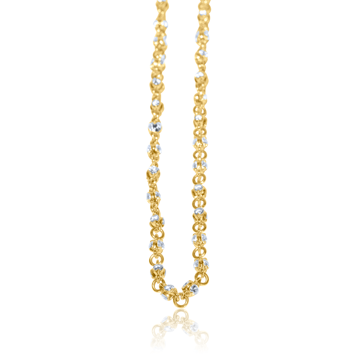 3-Sided Diamond Necklace