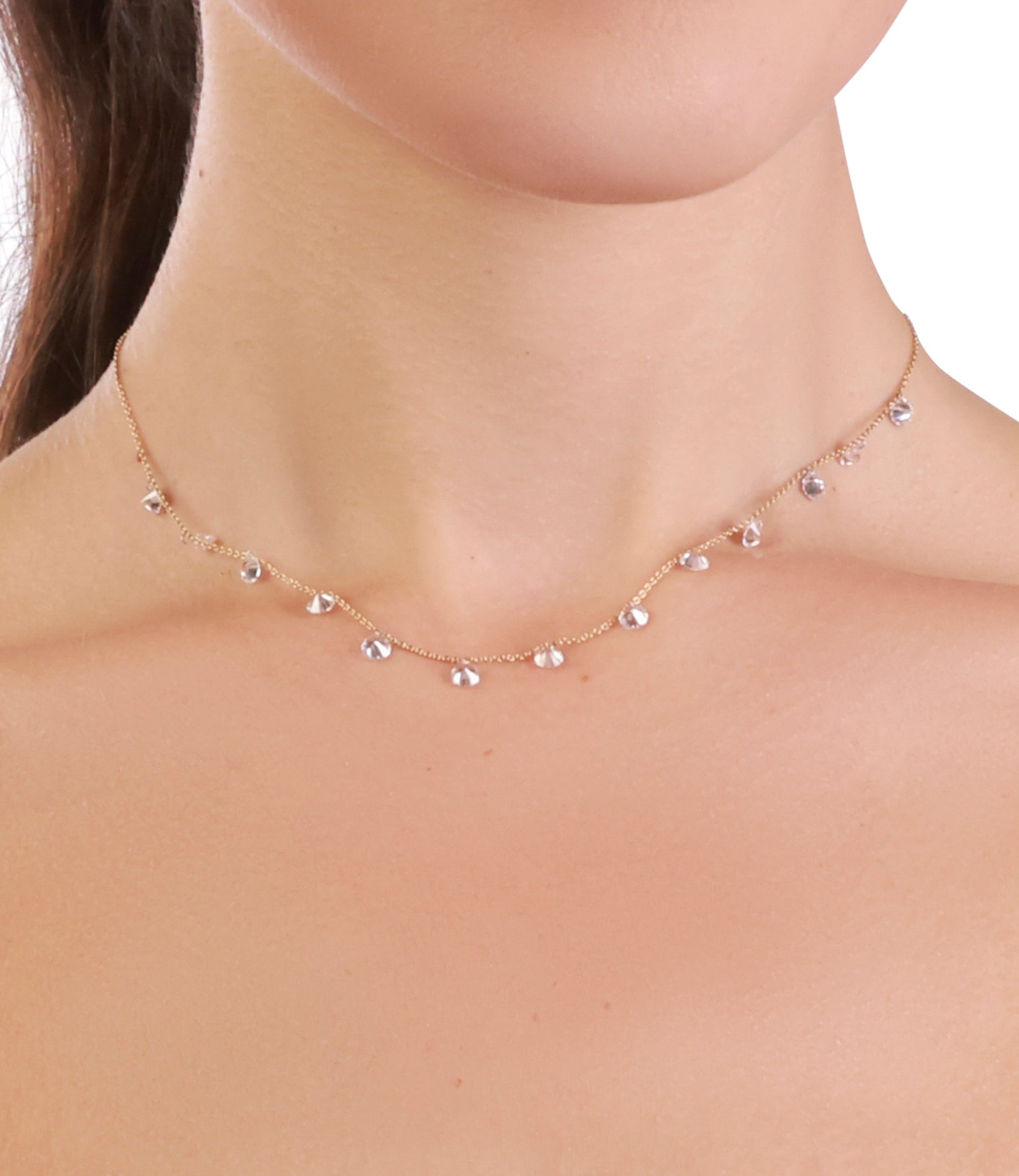 Drilled Diamond Necklace