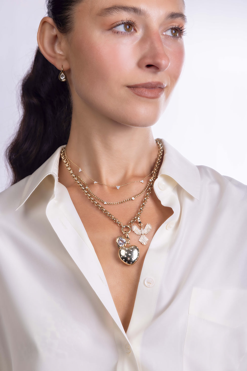 Teardrop Bezel Diamond Drops