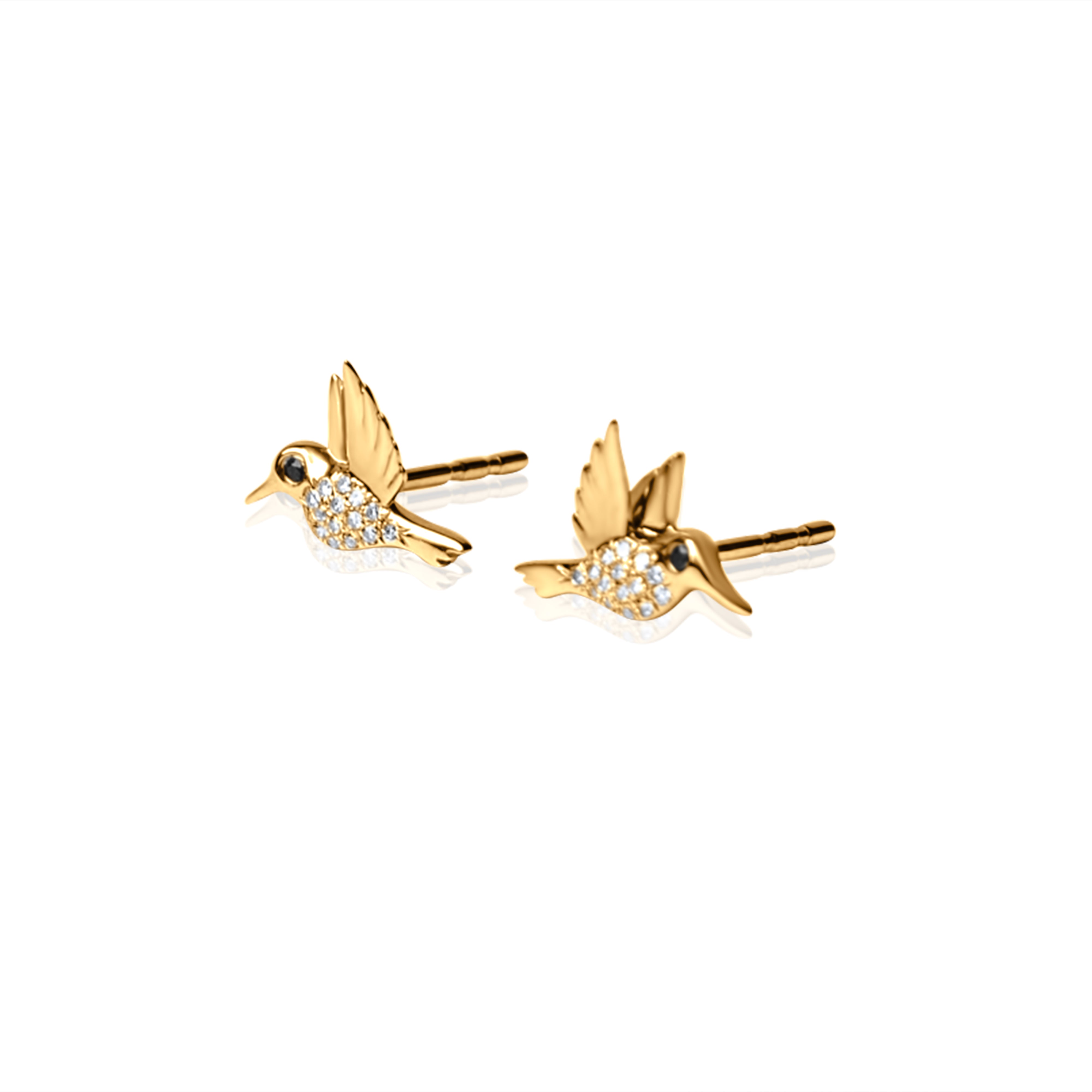 Diamond Hummingbird Studs