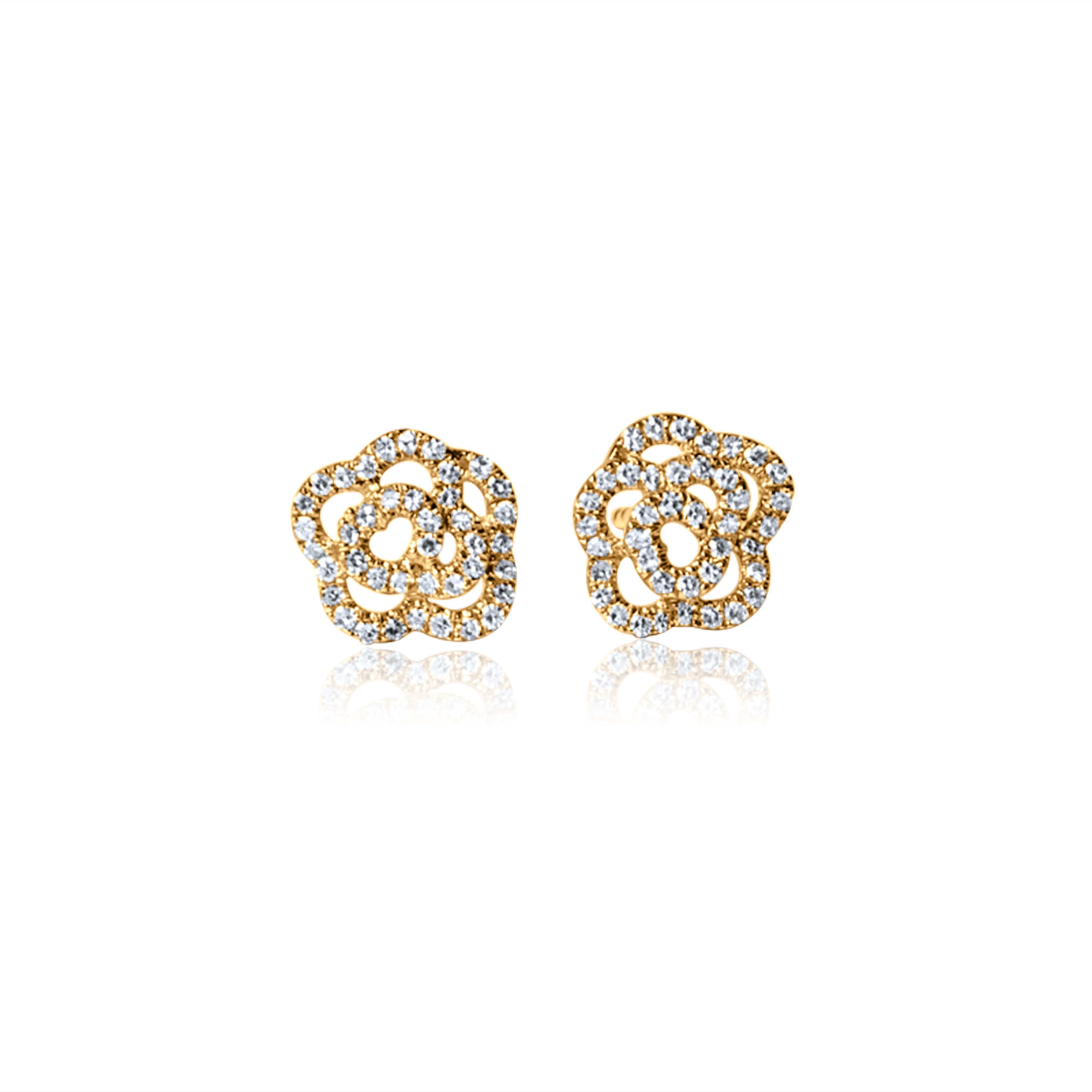 Camellia Diamond Studs