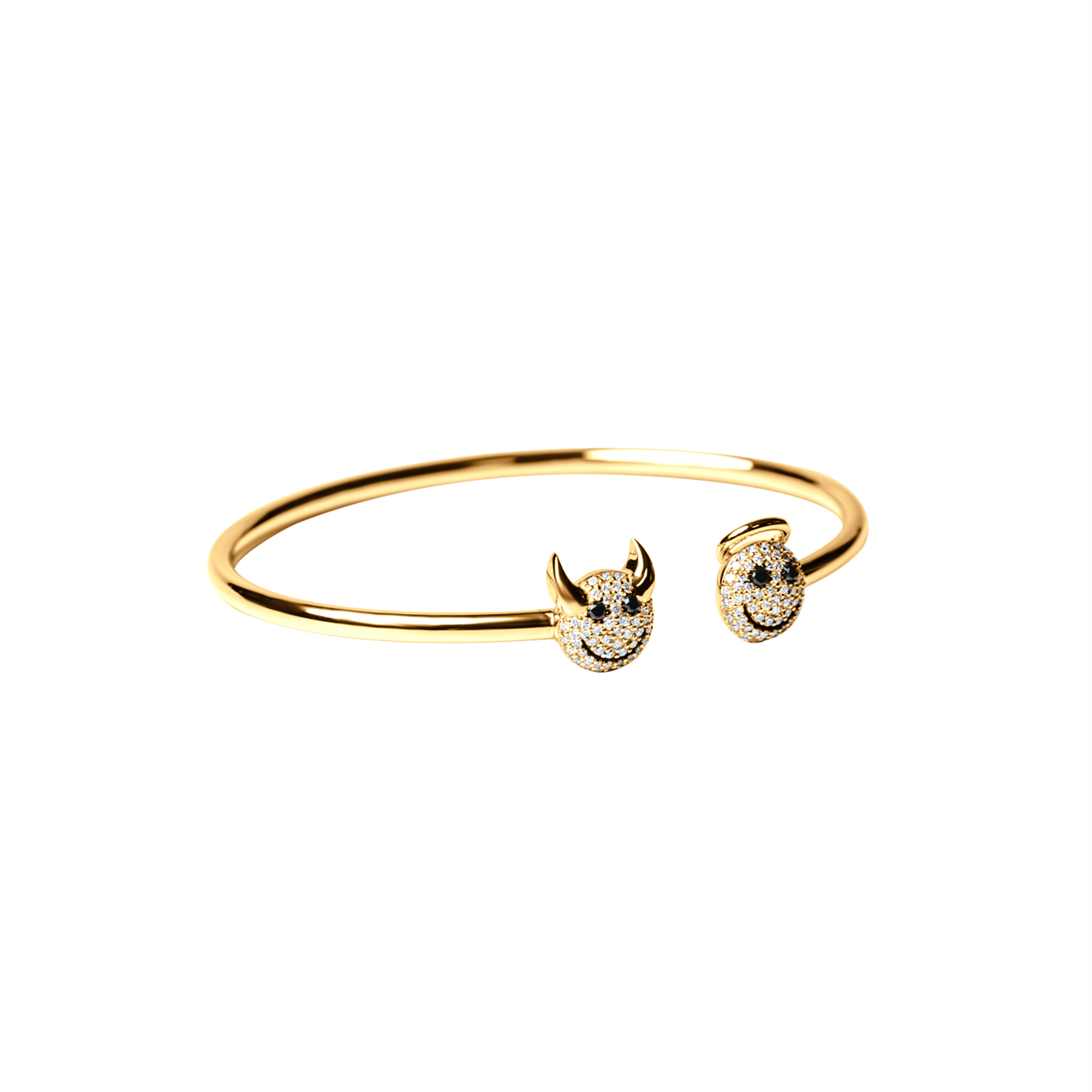 Angel and Devil Smiley Bangle