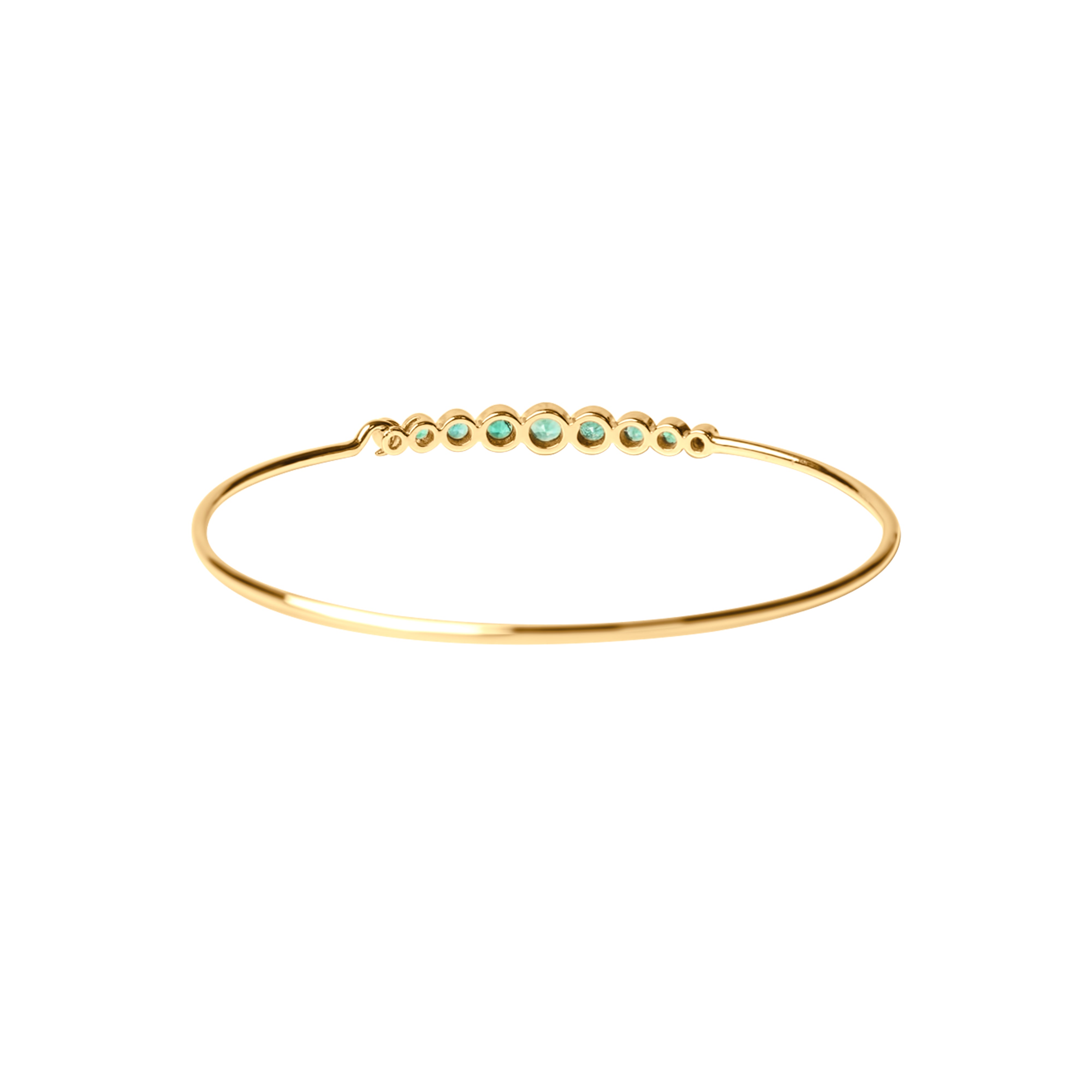 Graduated Emerald Bezel Bangle