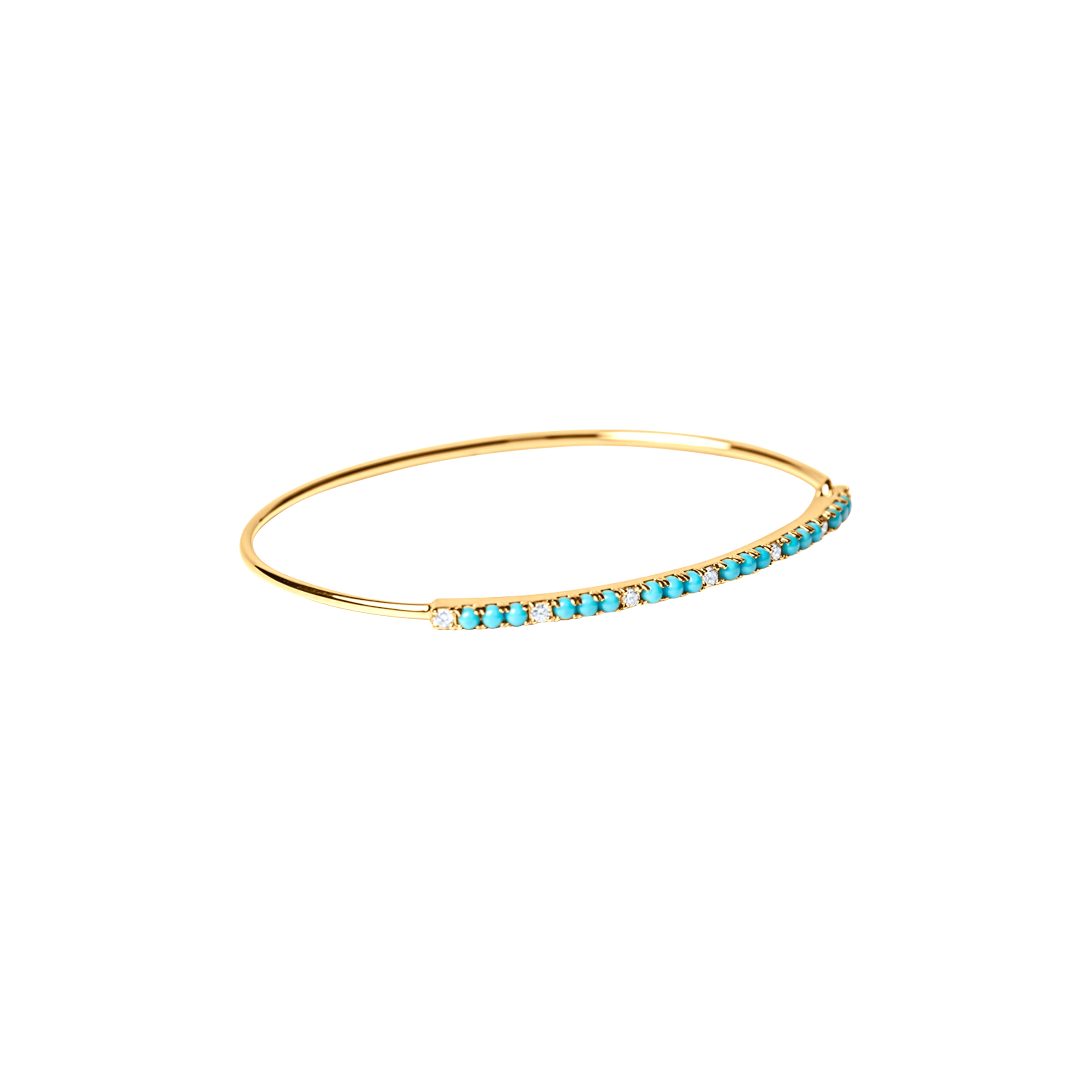 Turquoise and Diamond Bangle