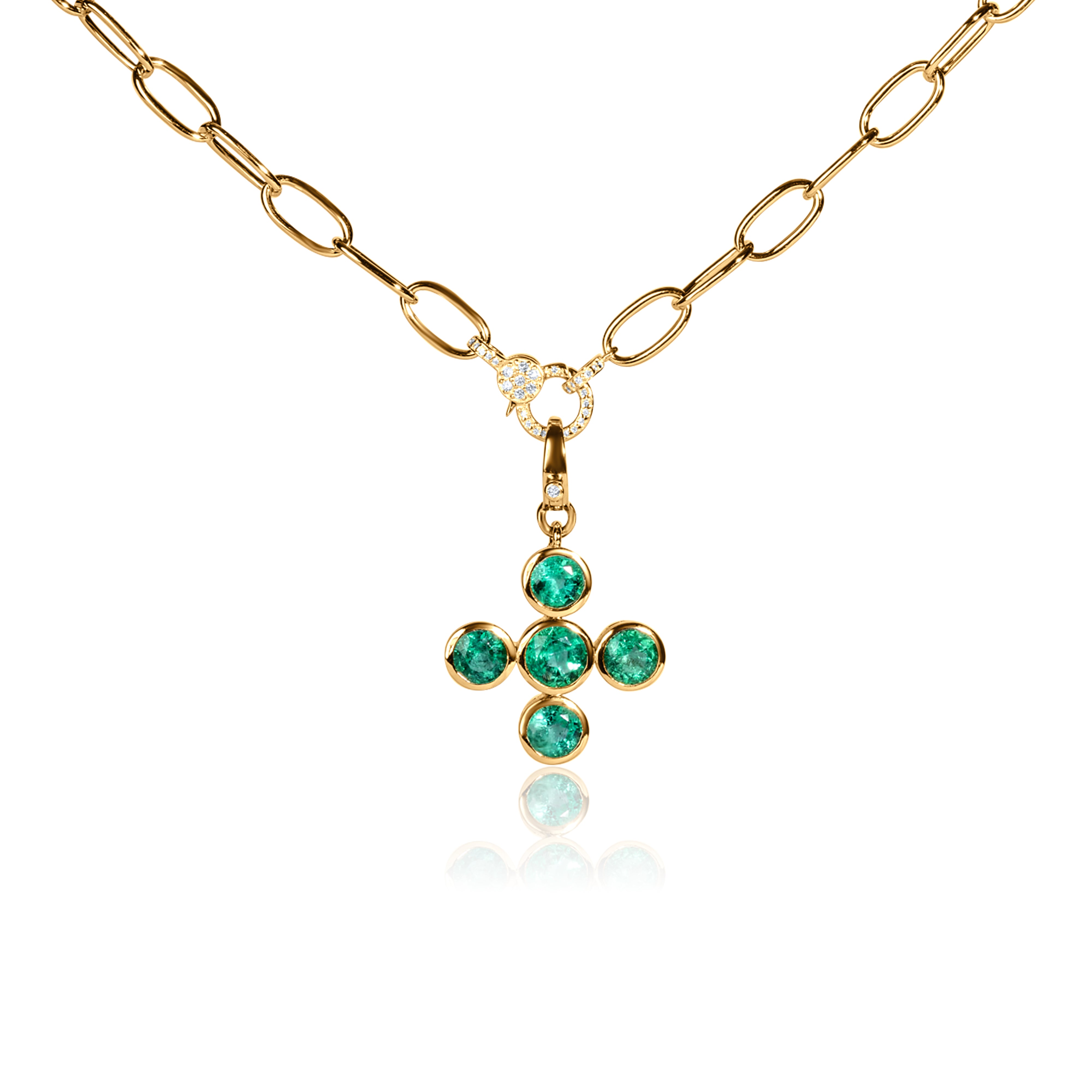 Emerald Five Stone Pendant