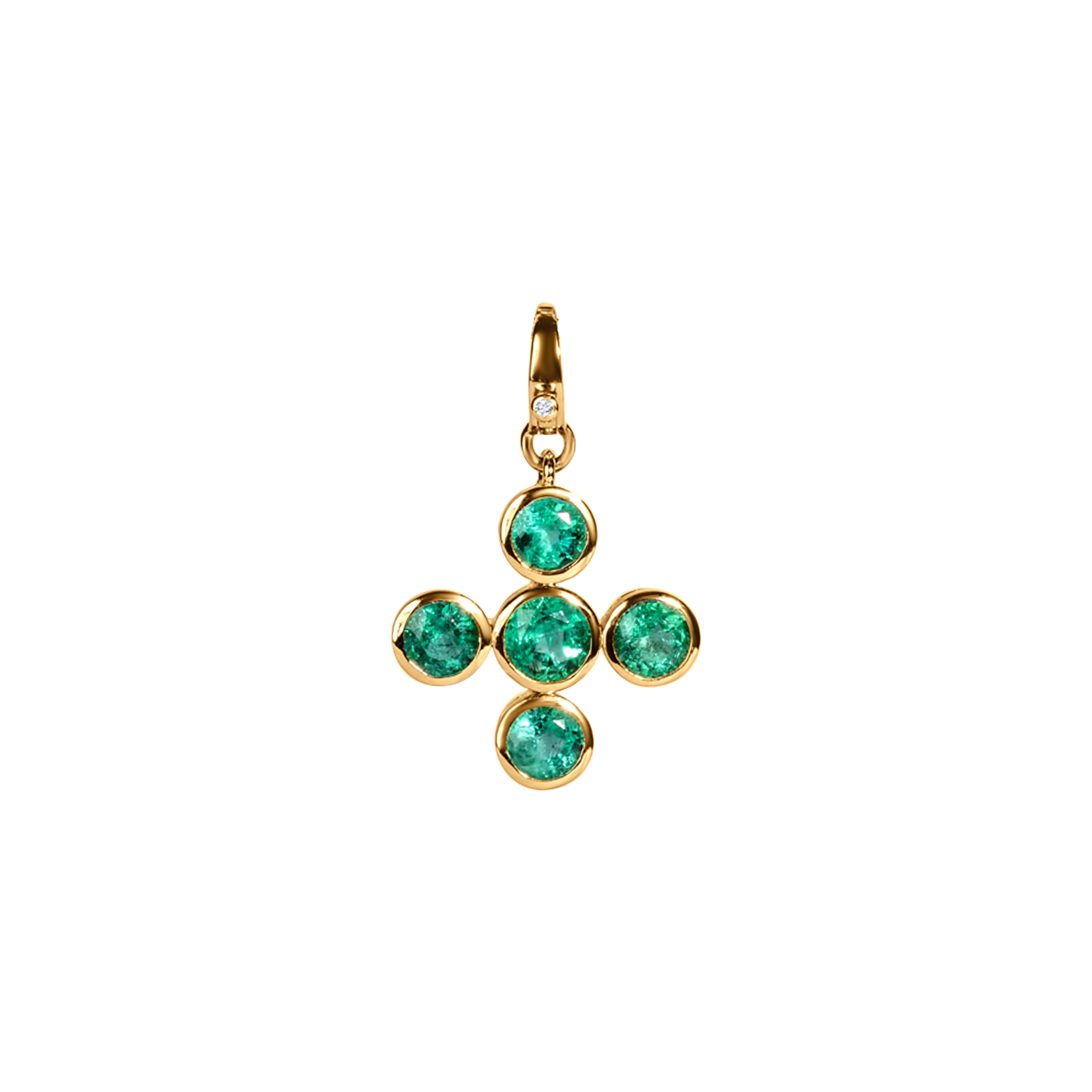 Emerald Five Stone Pendant