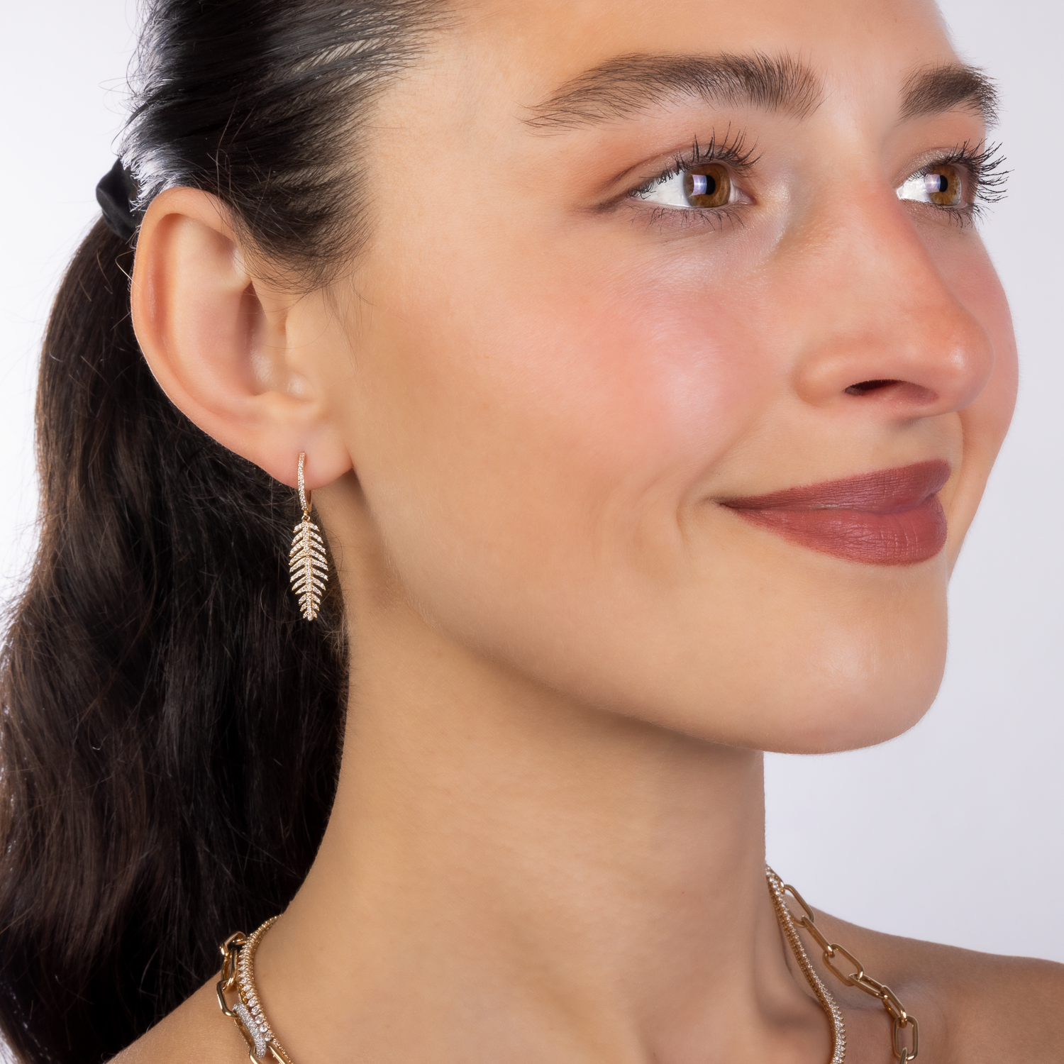 Small Diamond Feather Drops