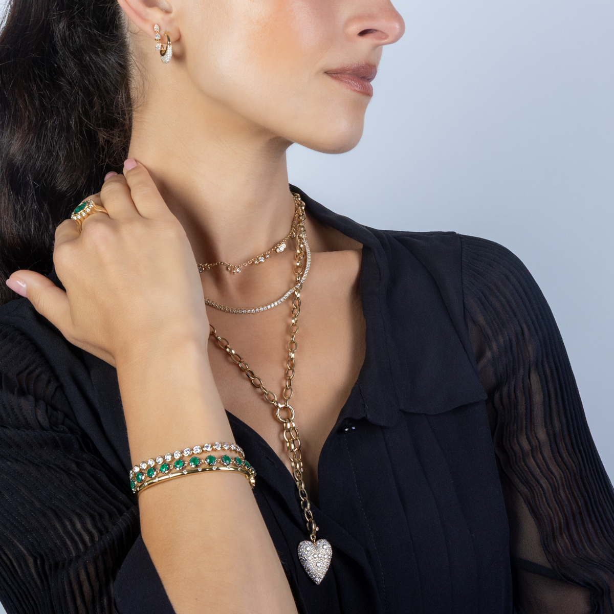 Pavé Diamond Huggie Earrings