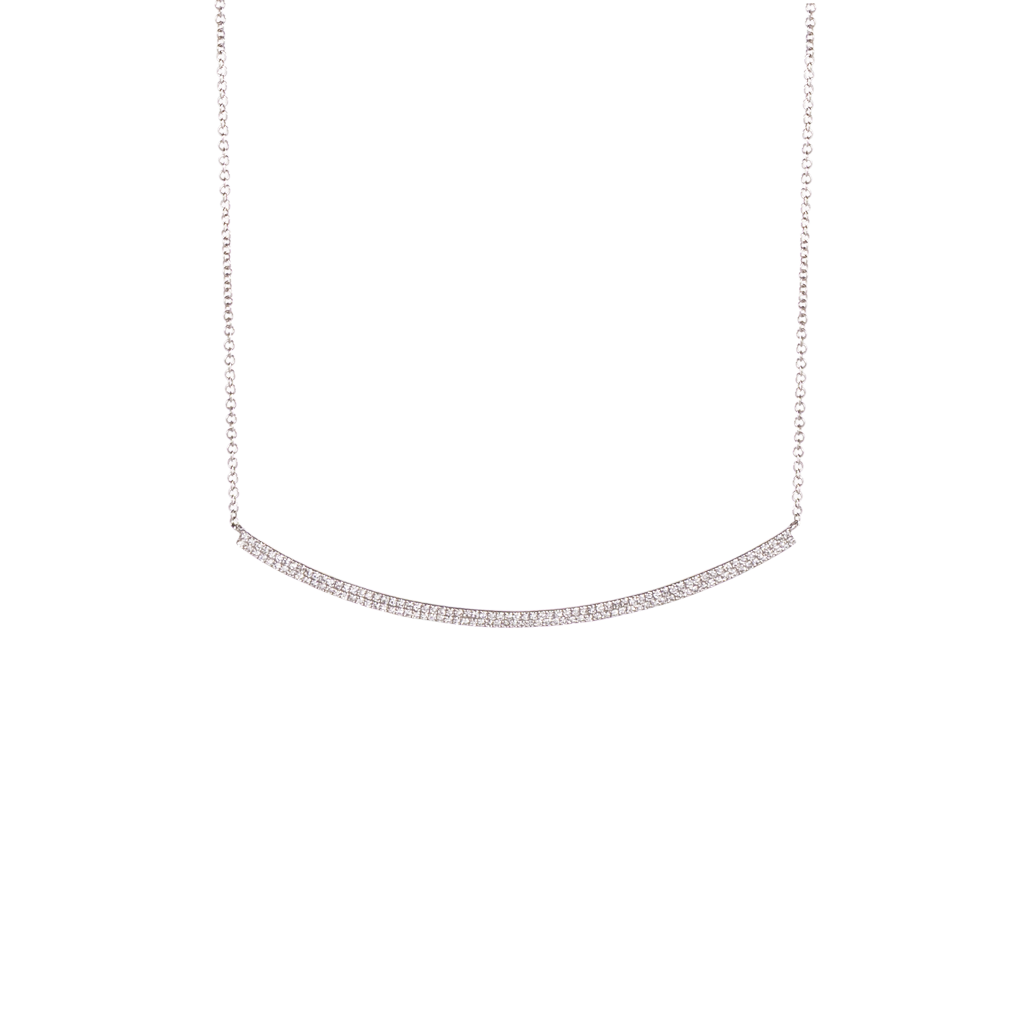 Double Crescent Diamond Necklace