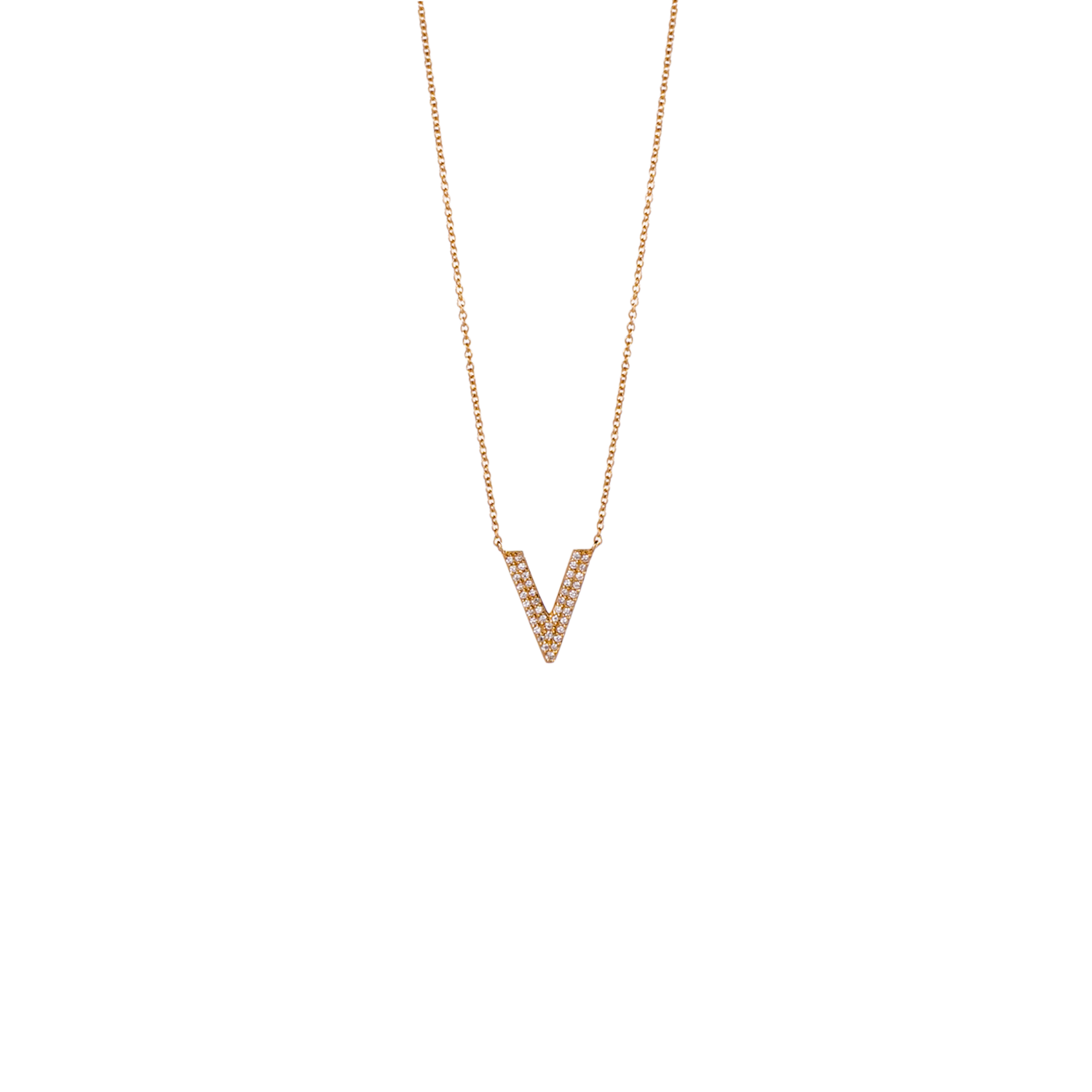 Diamond Initial Necklace