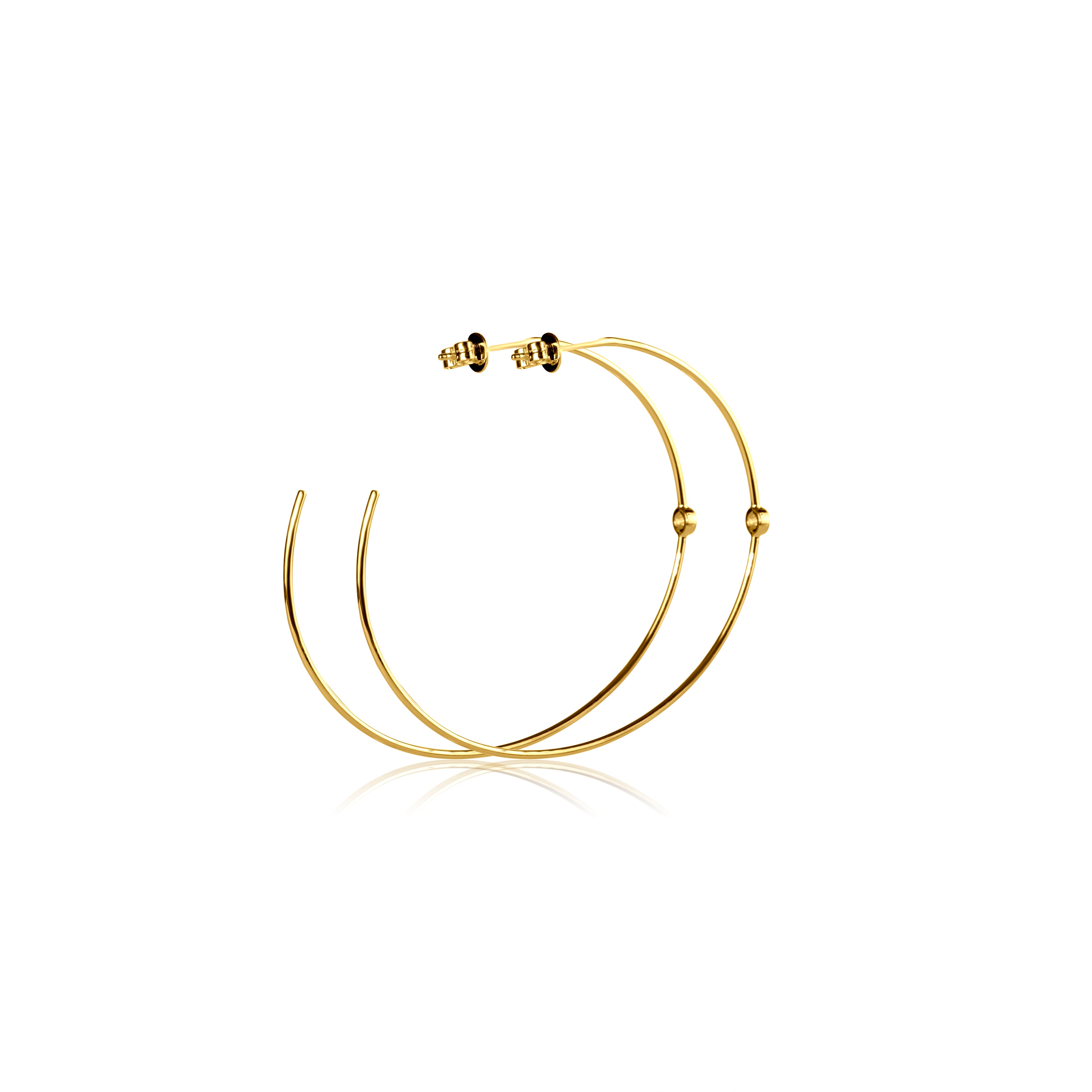 Solitaire Diamond Hoops