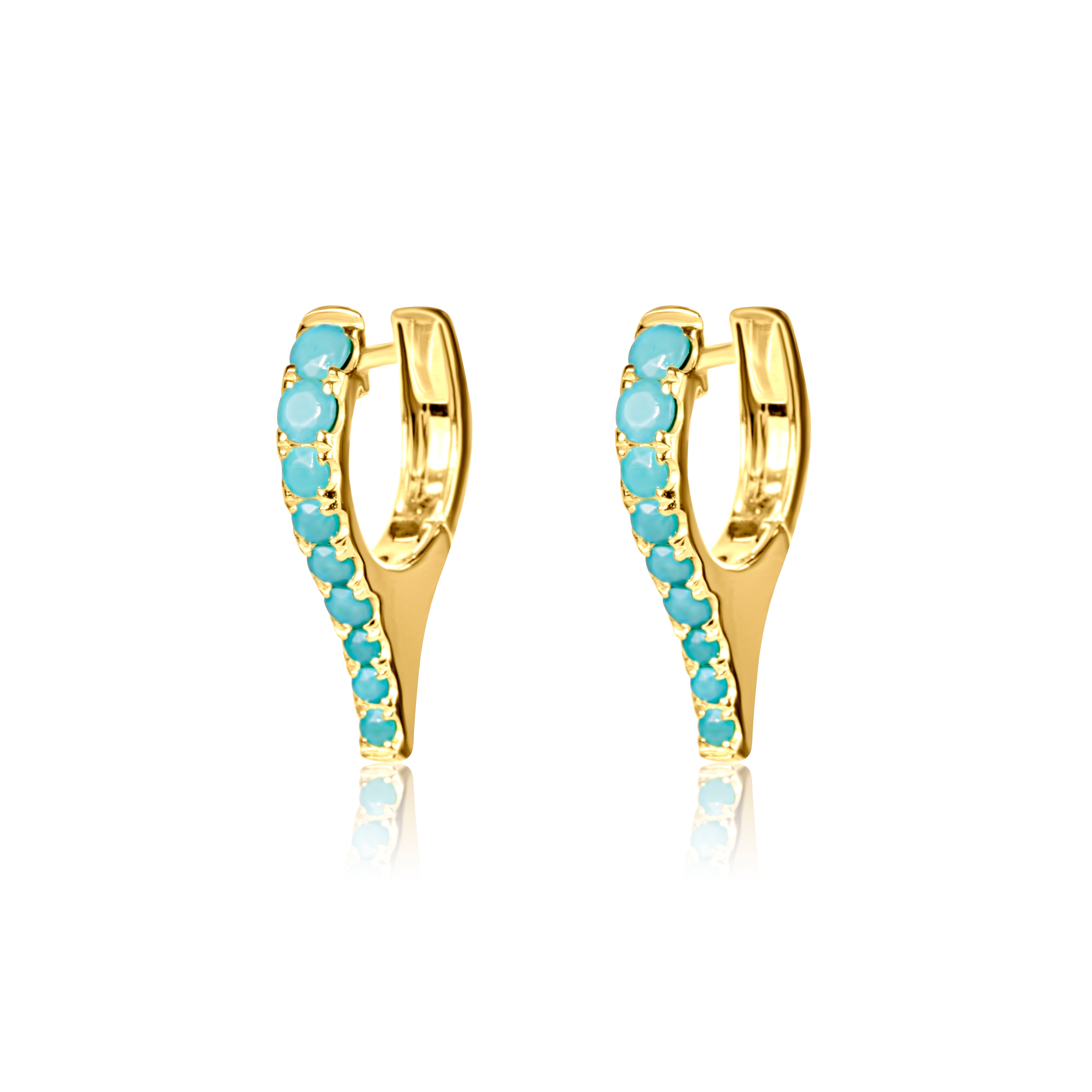 Gemstone Dagger Earrings