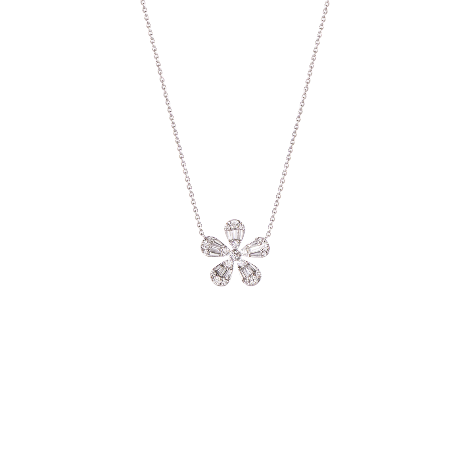 Baguette Flower Necklace
