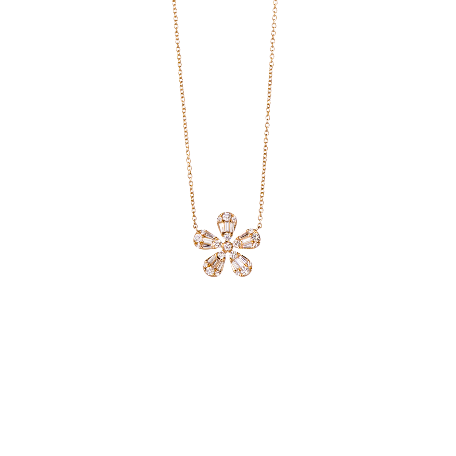 Baguette Flower Necklace
