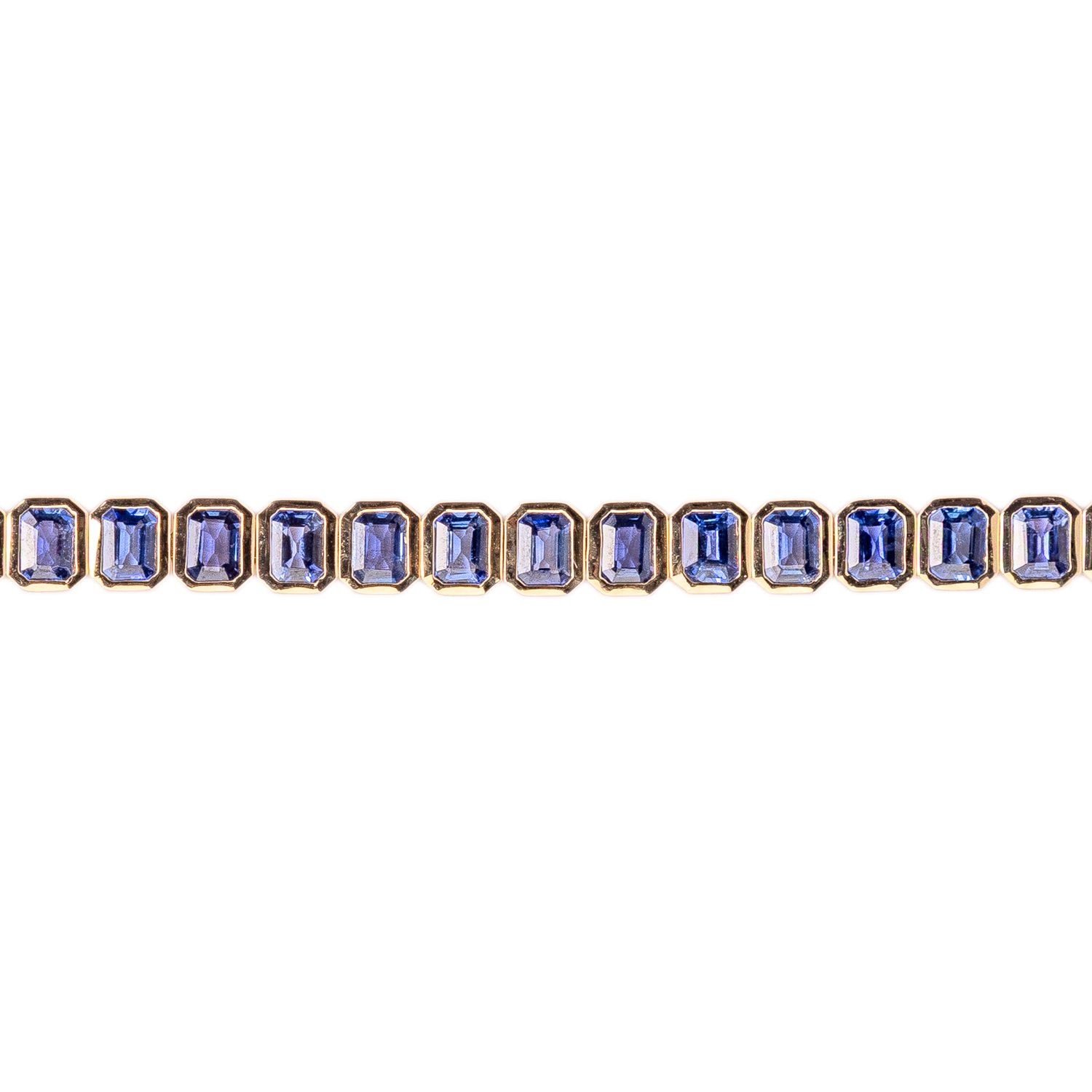 Bezel Emerald Cut Gemstone Tennis Bracelet