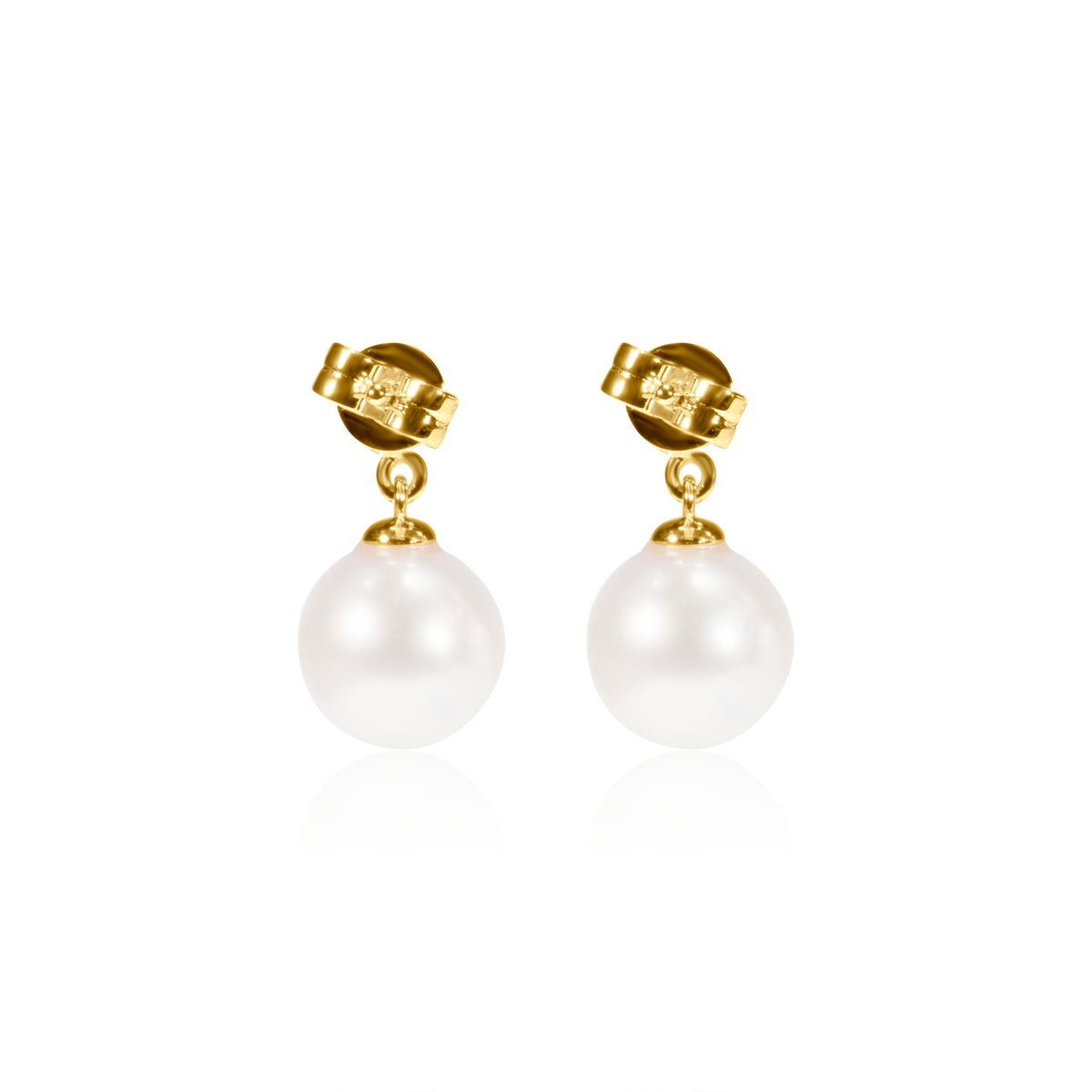 Bezel Diamond & Pear Drop Studs