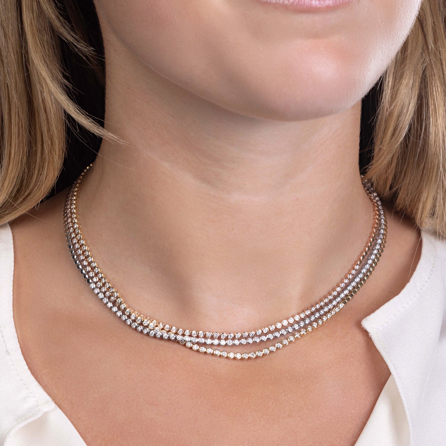 Bezel Set Diamond Tennis Necklace – Rocks With Soul