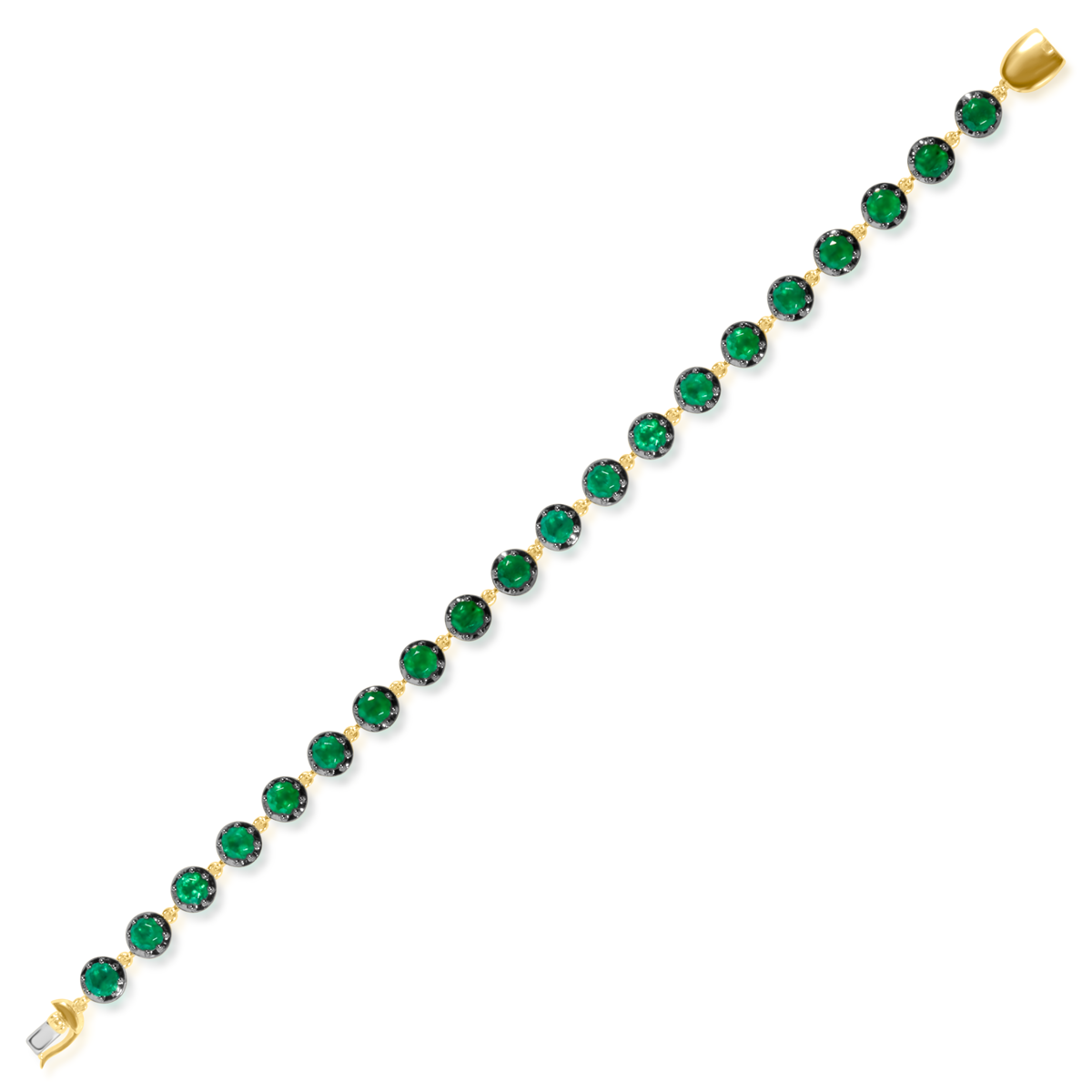 Blackened Emerald Bracelet