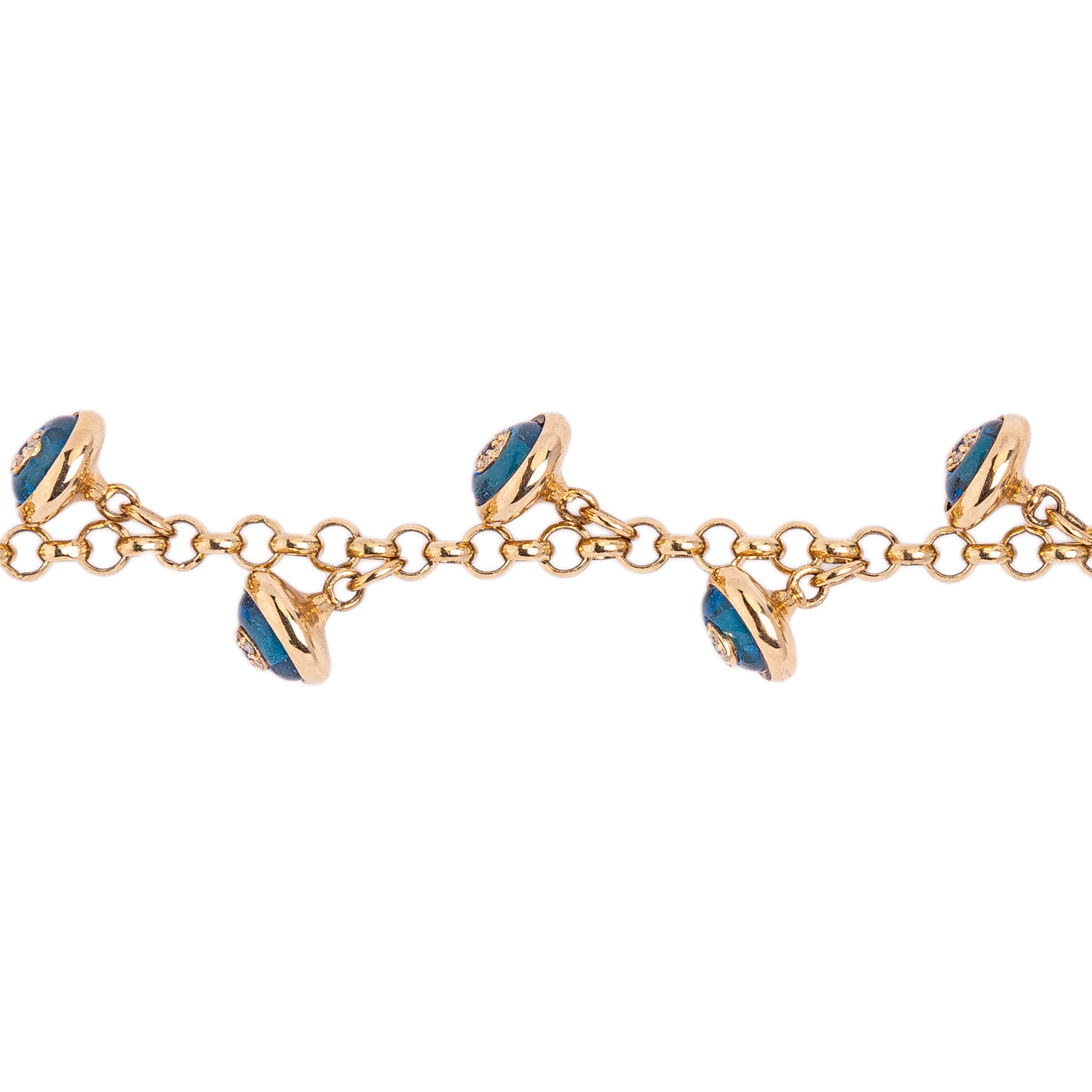 Blue Evil Eye Charm Bracelet