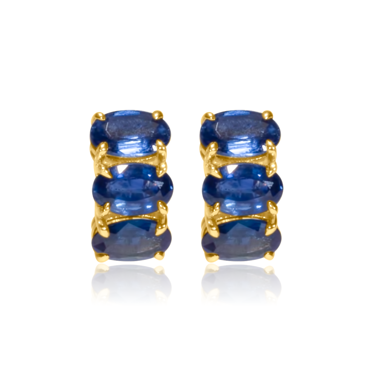 Blue Sapphire Huggies