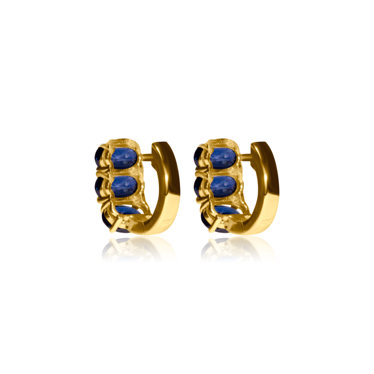 Blue Sapphire Huggies