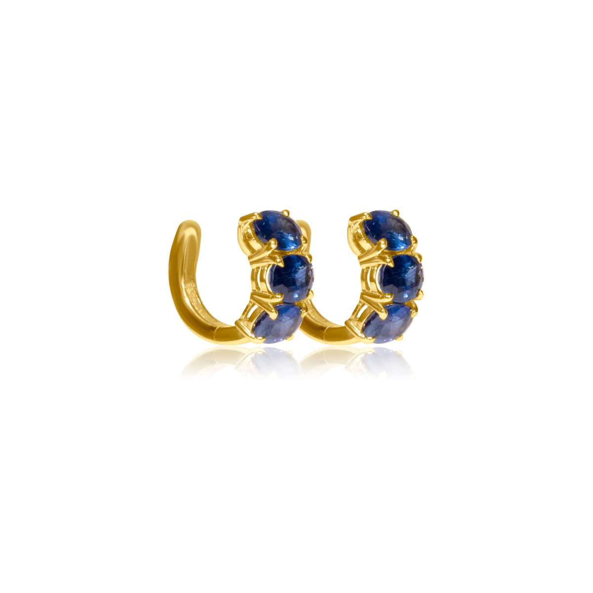Blue Sapphire Huggies