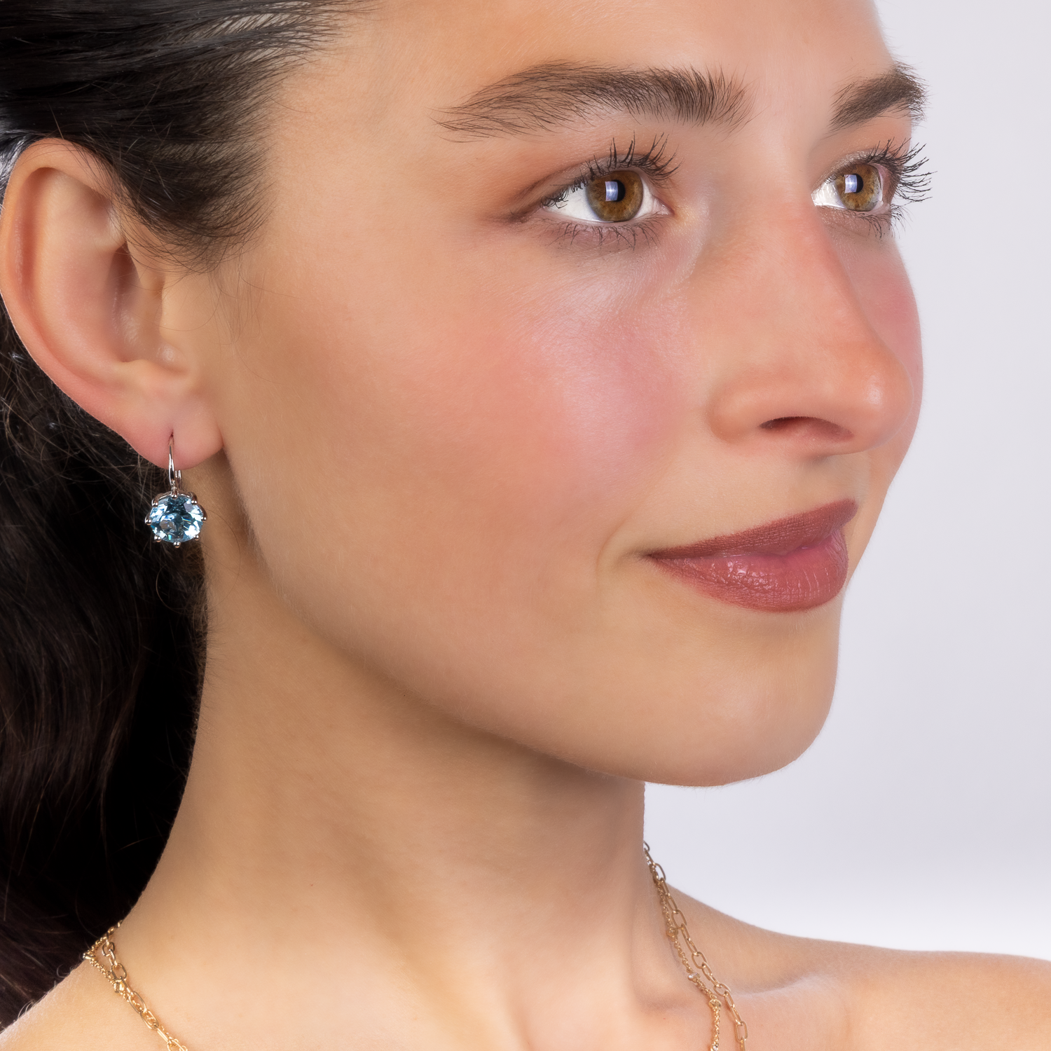 Blue Topaz Drop Earrings