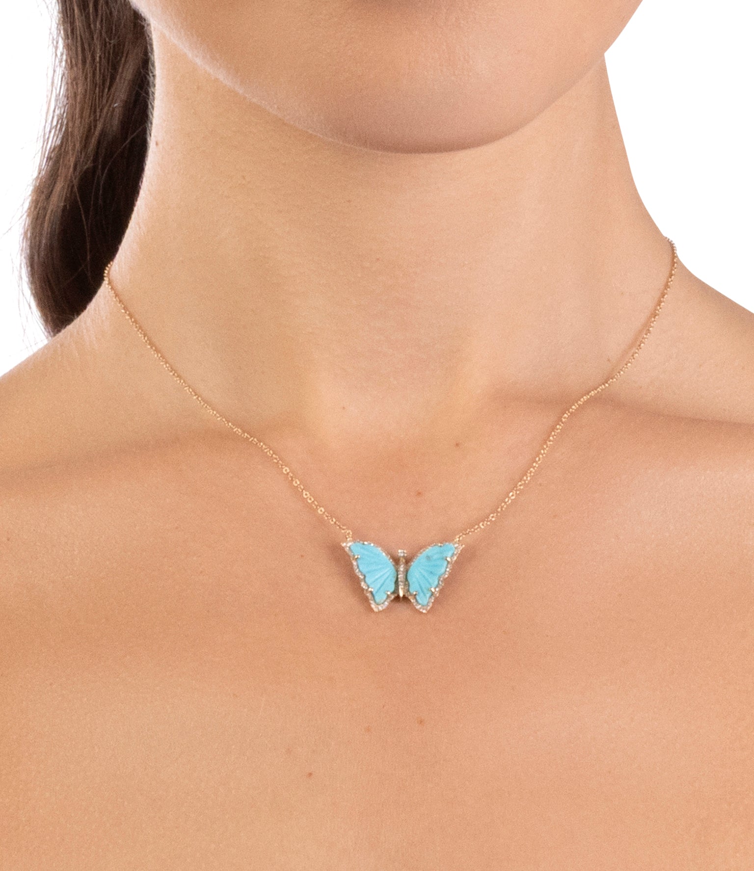 Carved Butterfly Necklace