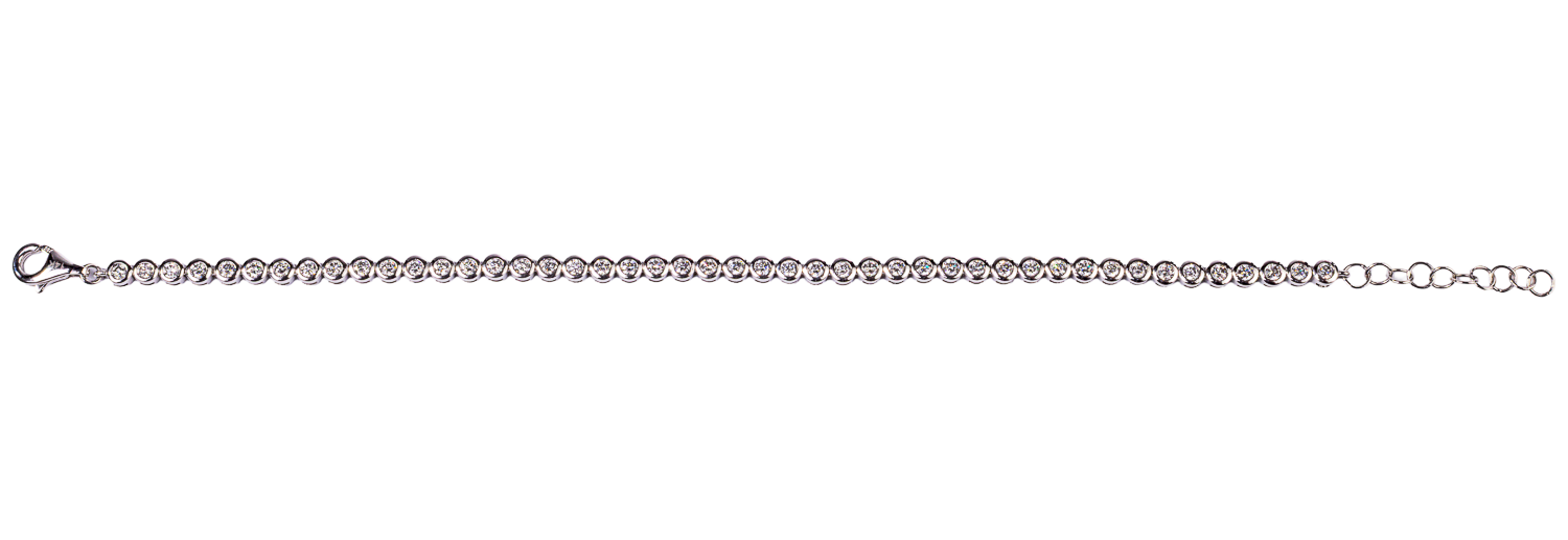 Bezel Set Diamond Tennis Bracelet