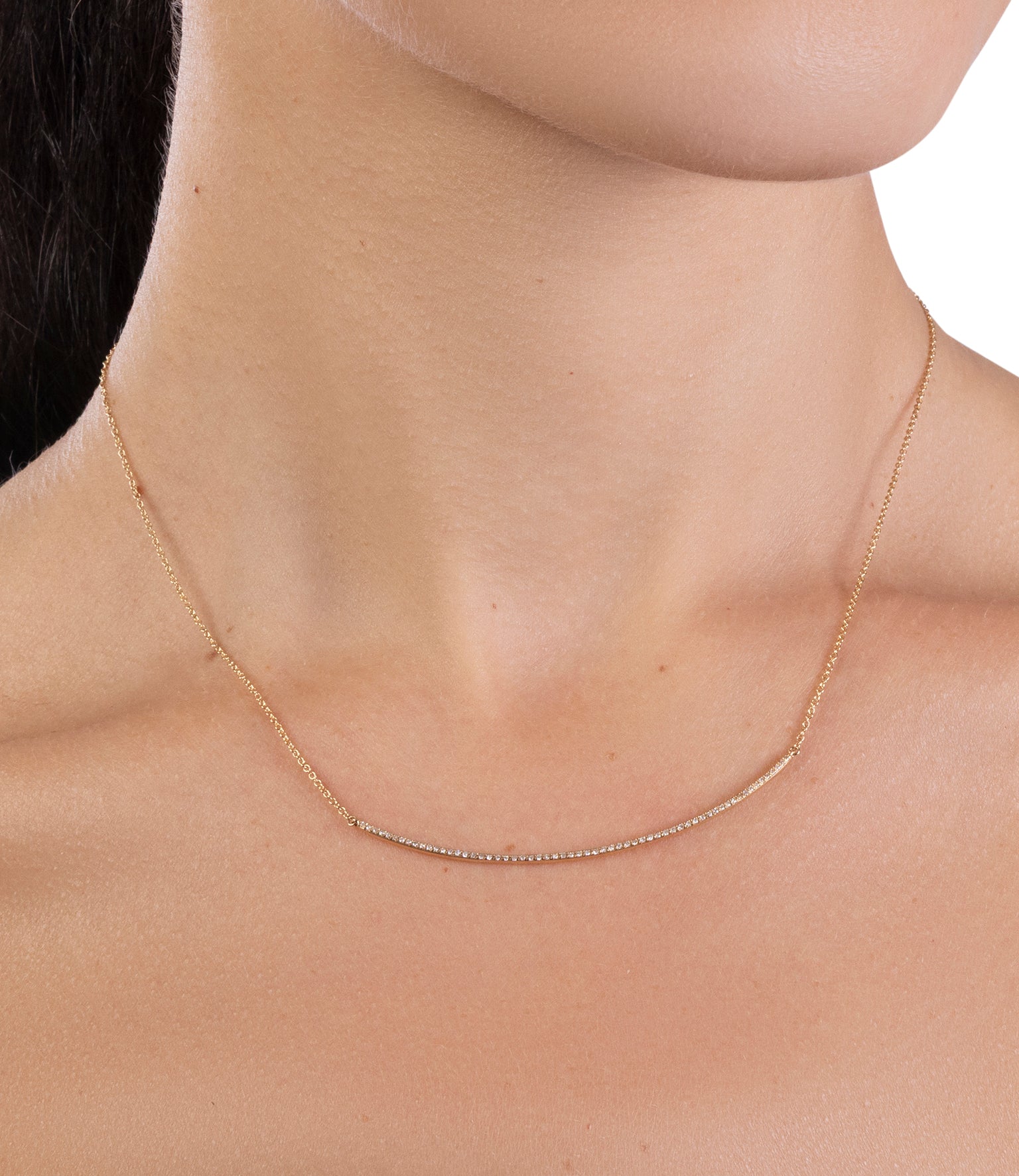 Crescent Diamond Necklace