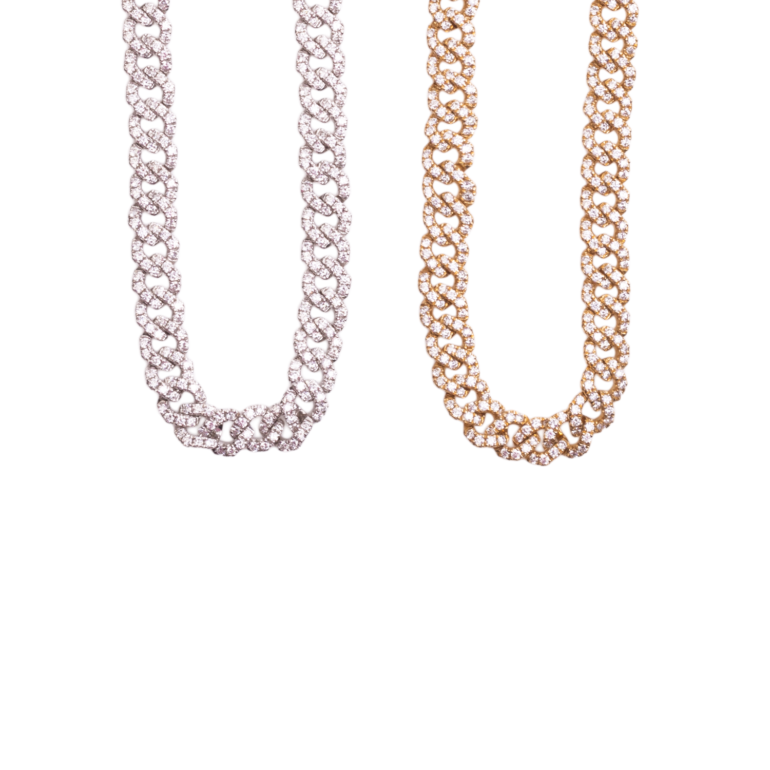 Cuban Link Diamond Tennis Necklace