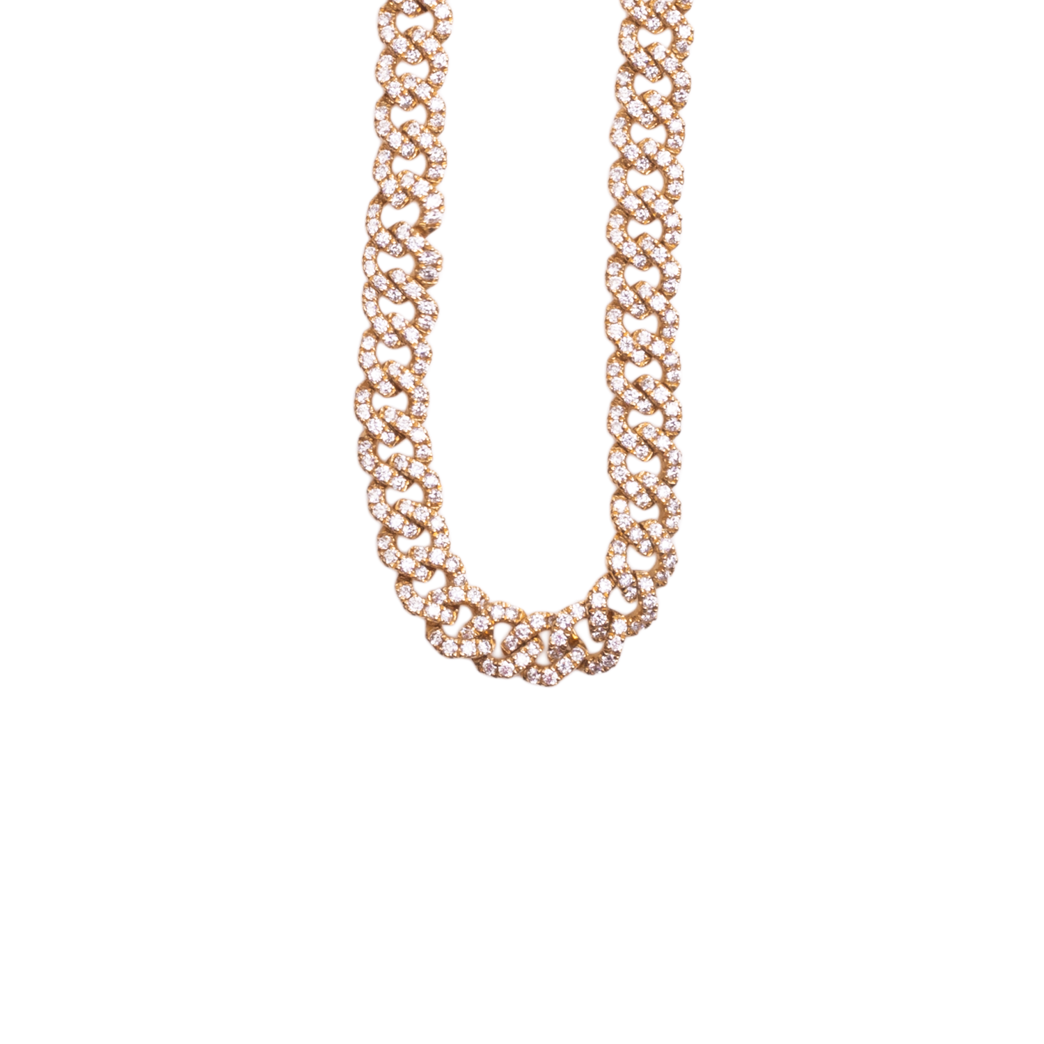 Cuban Link Diamond Tennis Necklace