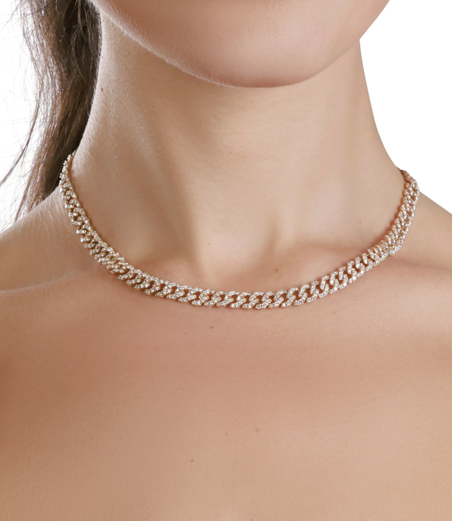 Cuban Link Diamond Tennis Necklace