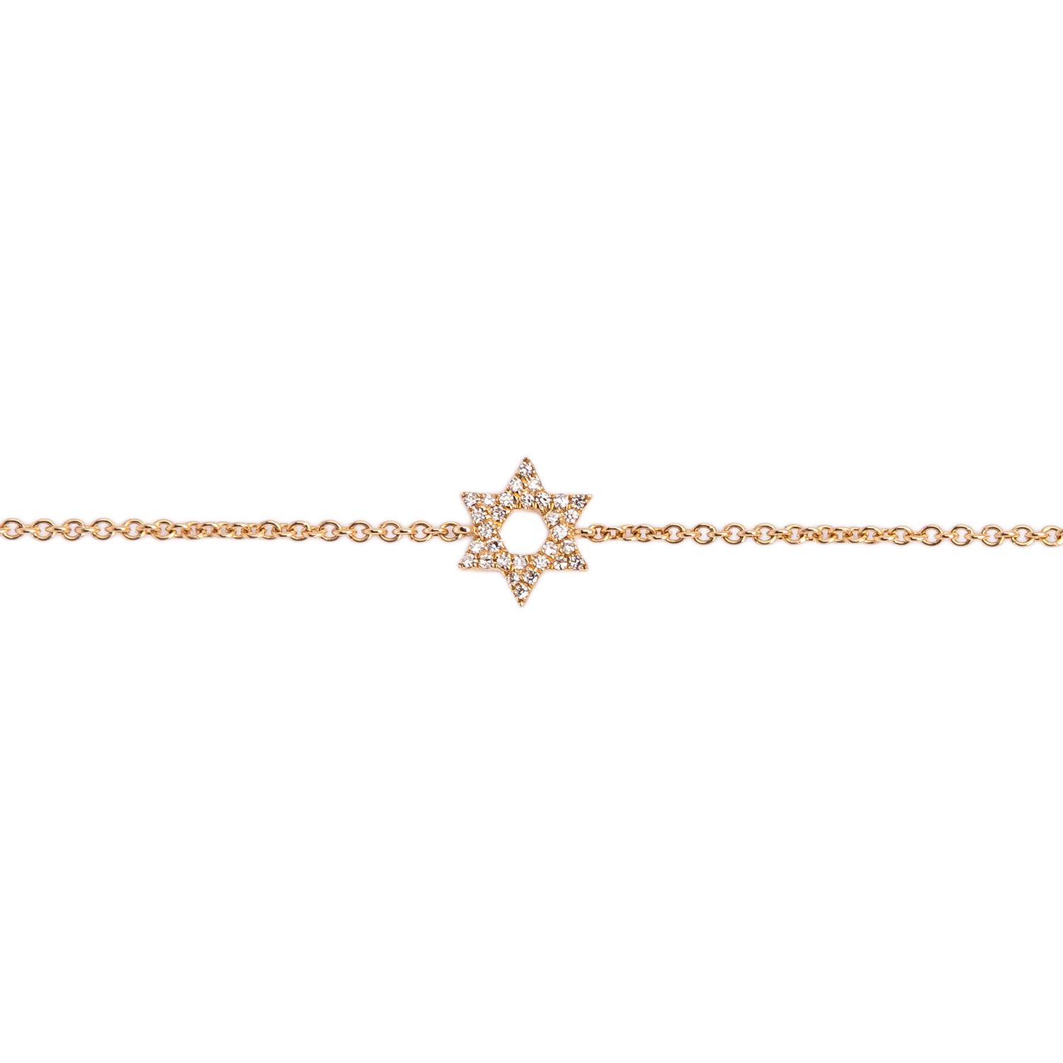 Delicate Diamond Star of David Bracelet