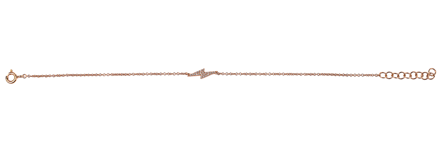 Delicate Diamond Lightning Bolt Bracelet