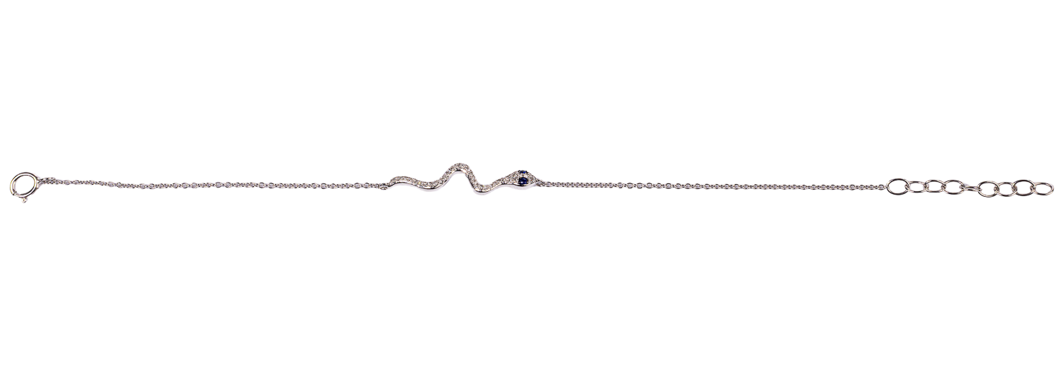 Delicate Diamond Snake Bracelet