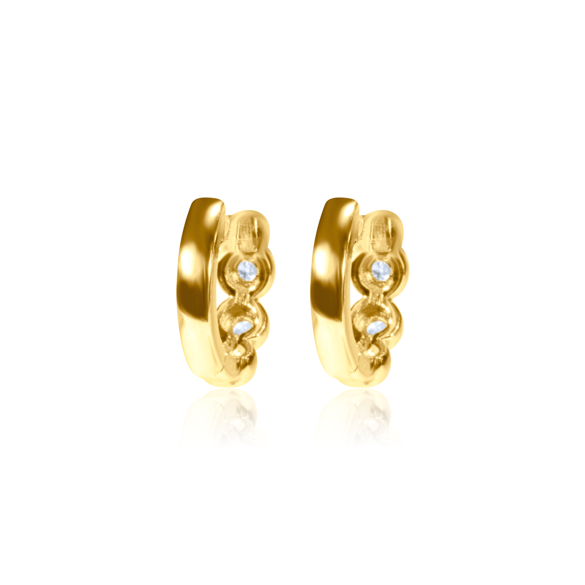 Diamond Bezel Bubble Huggies