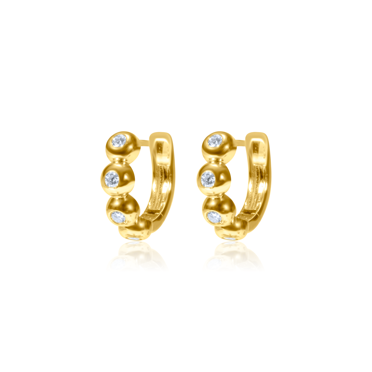Diamond Bezel Bubble Huggies