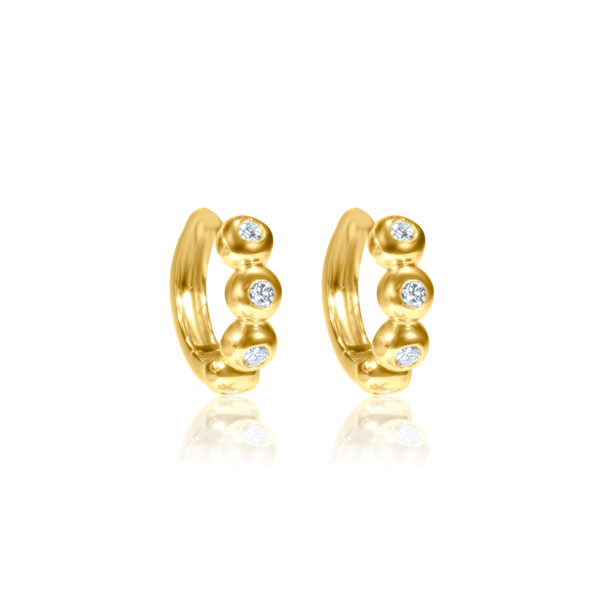 Diamond Bezel Bubble Huggies