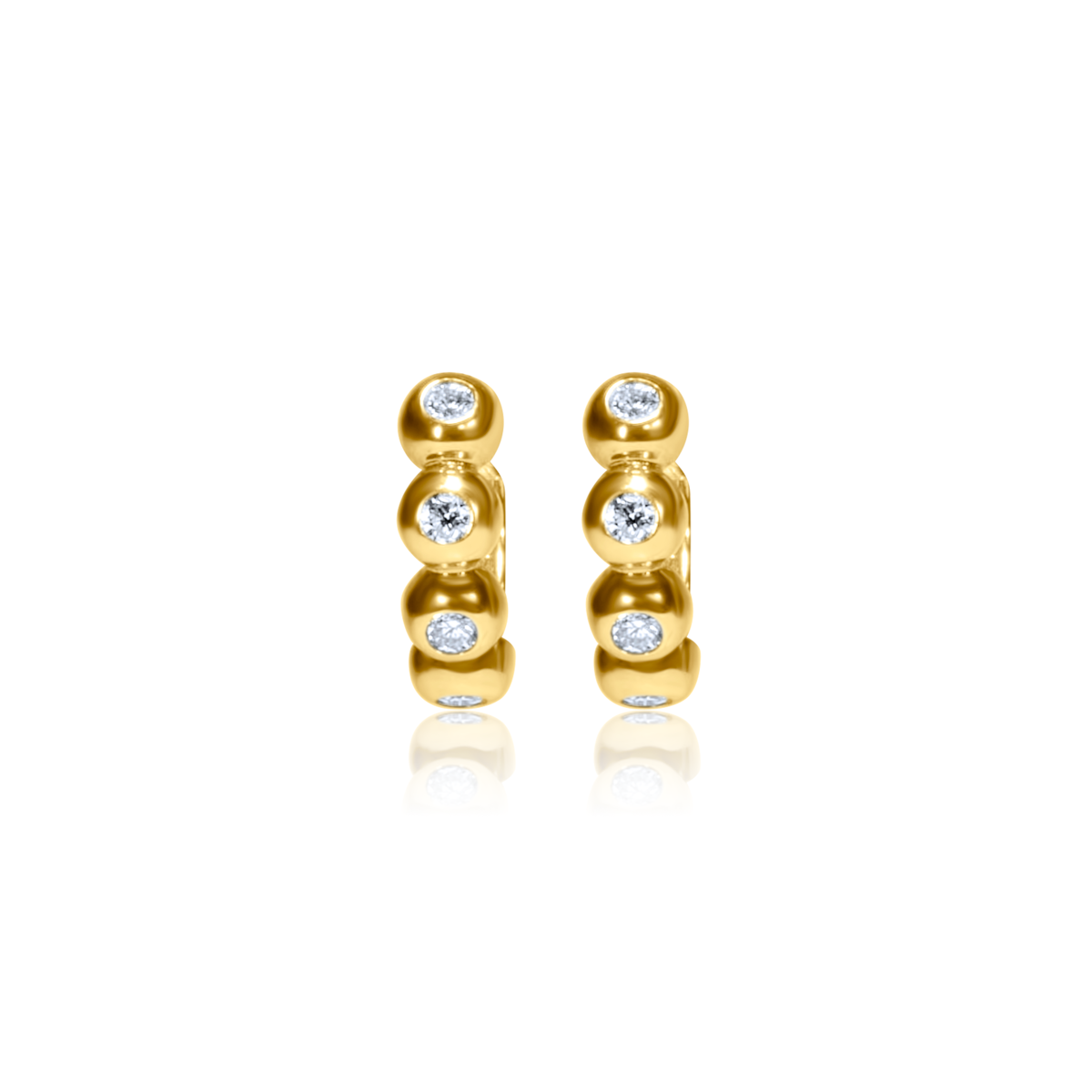 Diamond Bezel Bubble Huggies