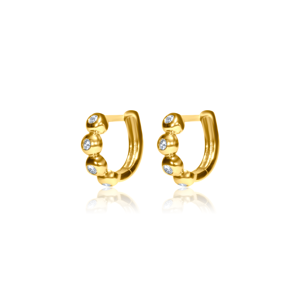 Diamond Bezel Bubble Huggies