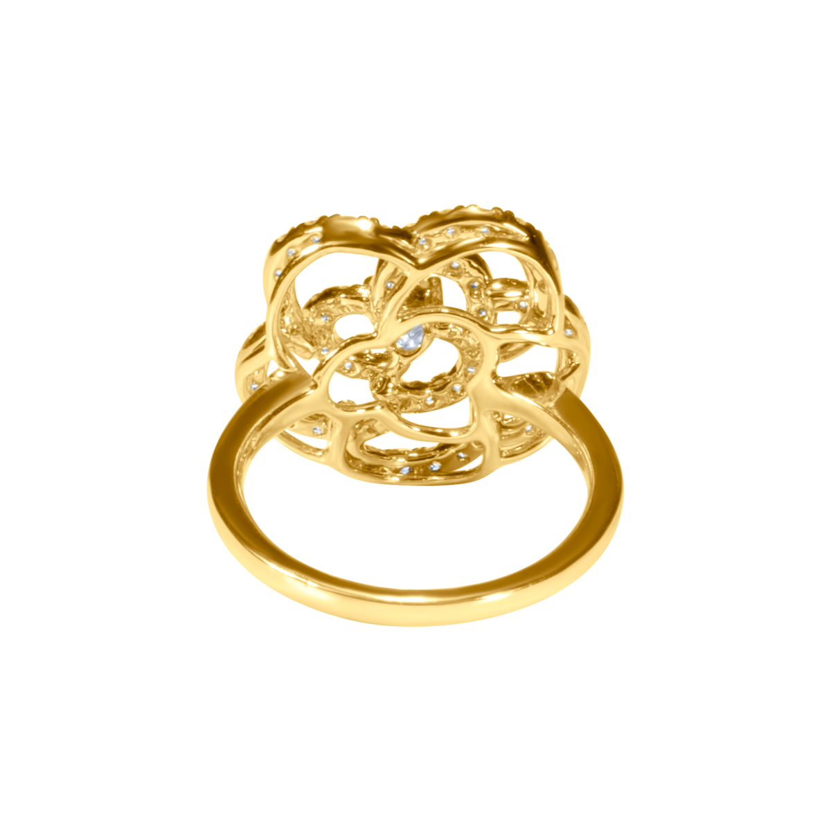 Diamond Camellia Ring