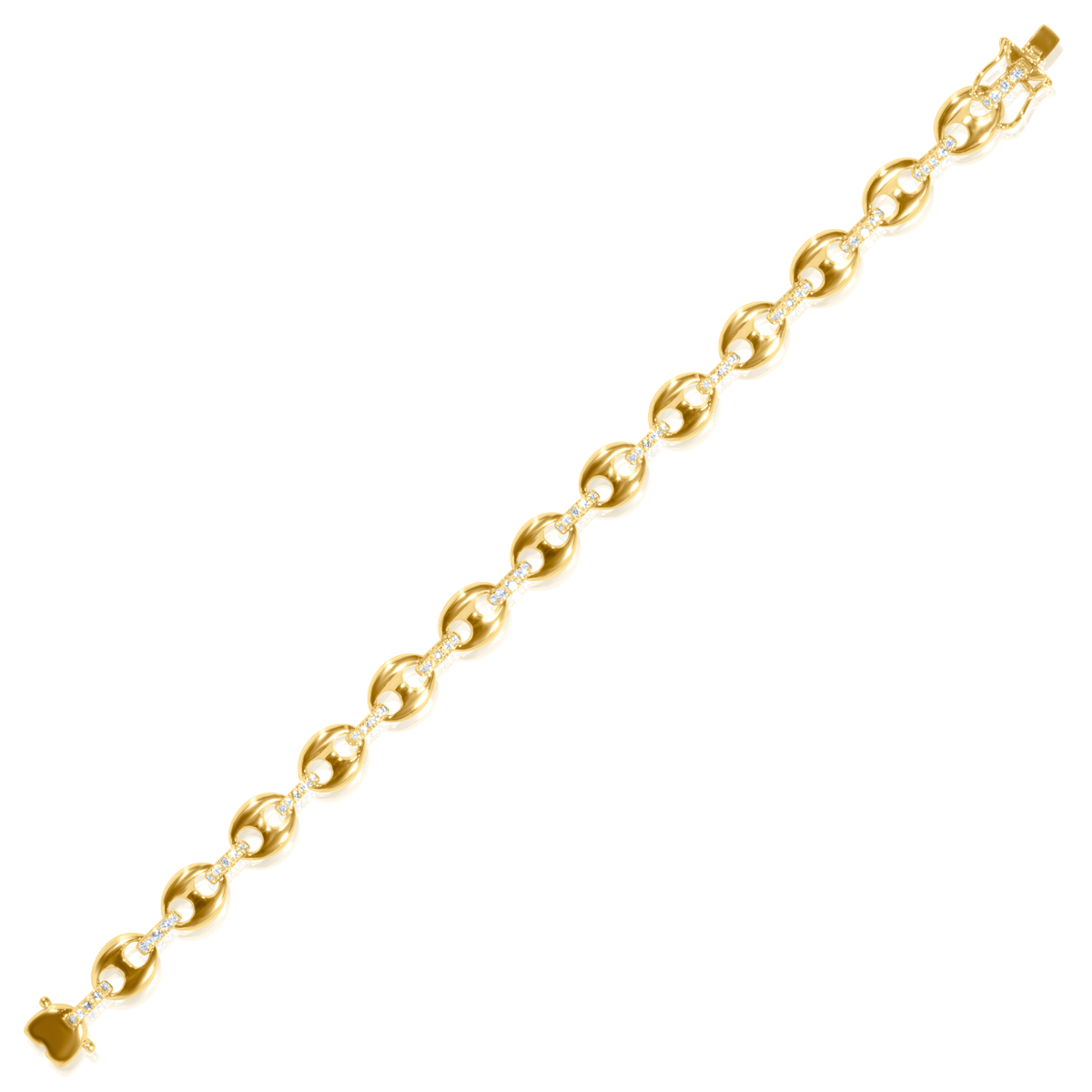 Diamond Connector Mariner Link Bracelet