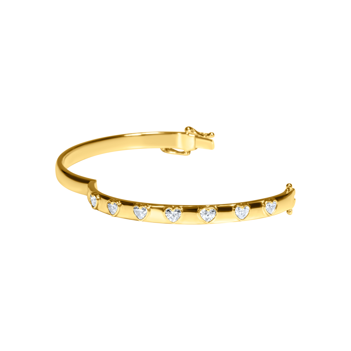 Diamond Heart Bangle