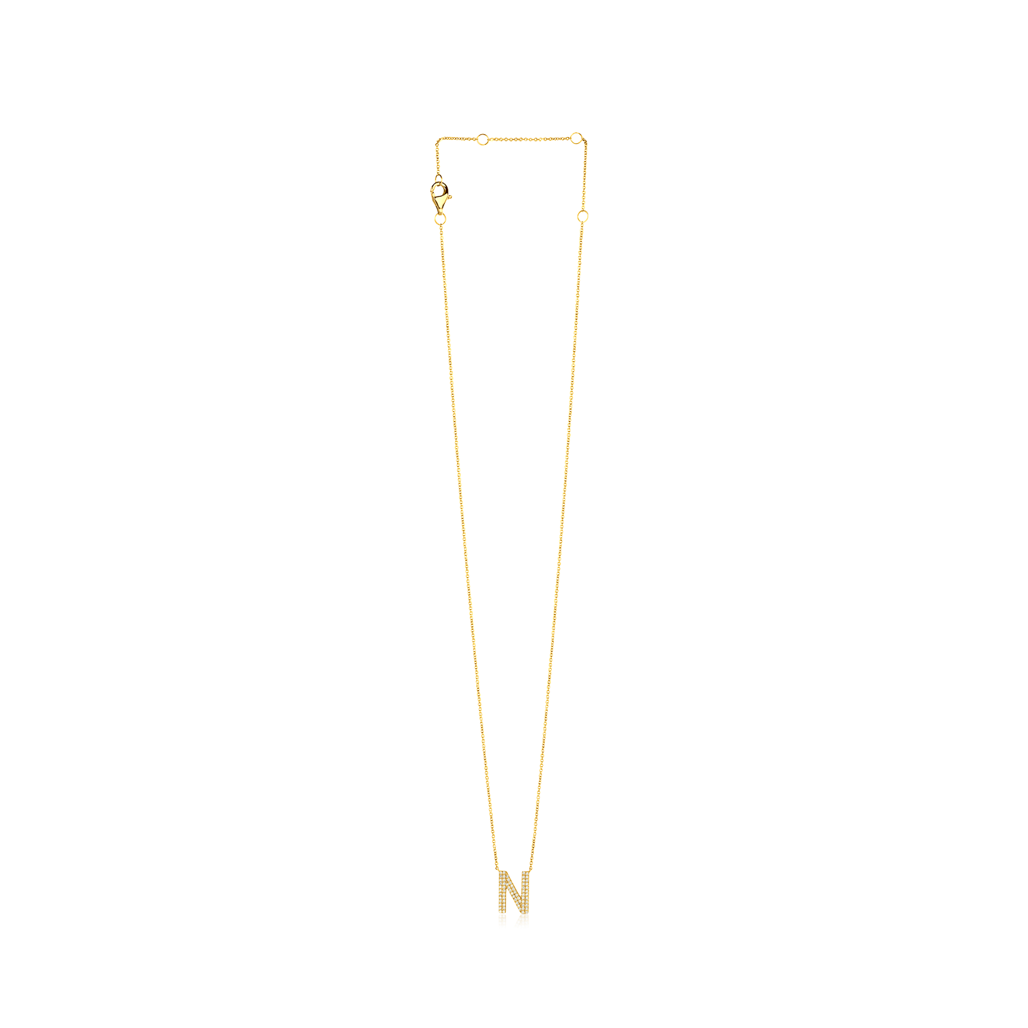 Diamond Initial Necklace